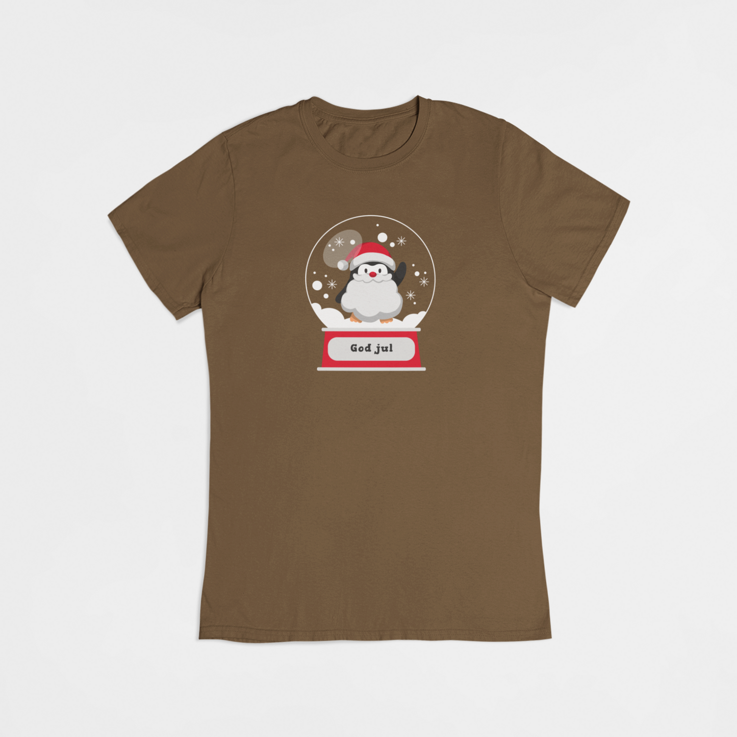 Julepingvin  - T-shirt - Coolshirts.dk