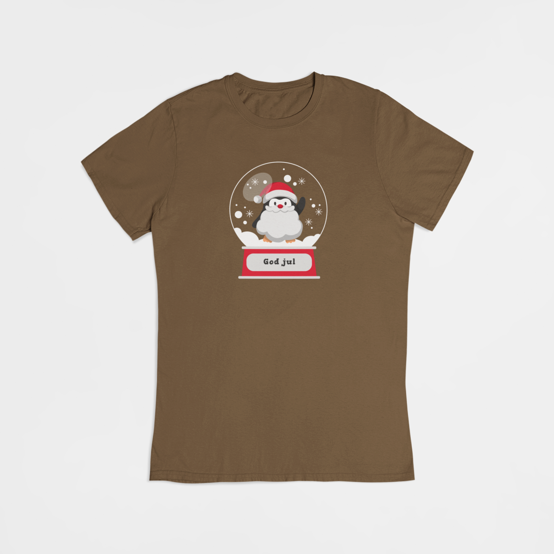 Julepingvin  - T-shirt - Coolshirts.dk