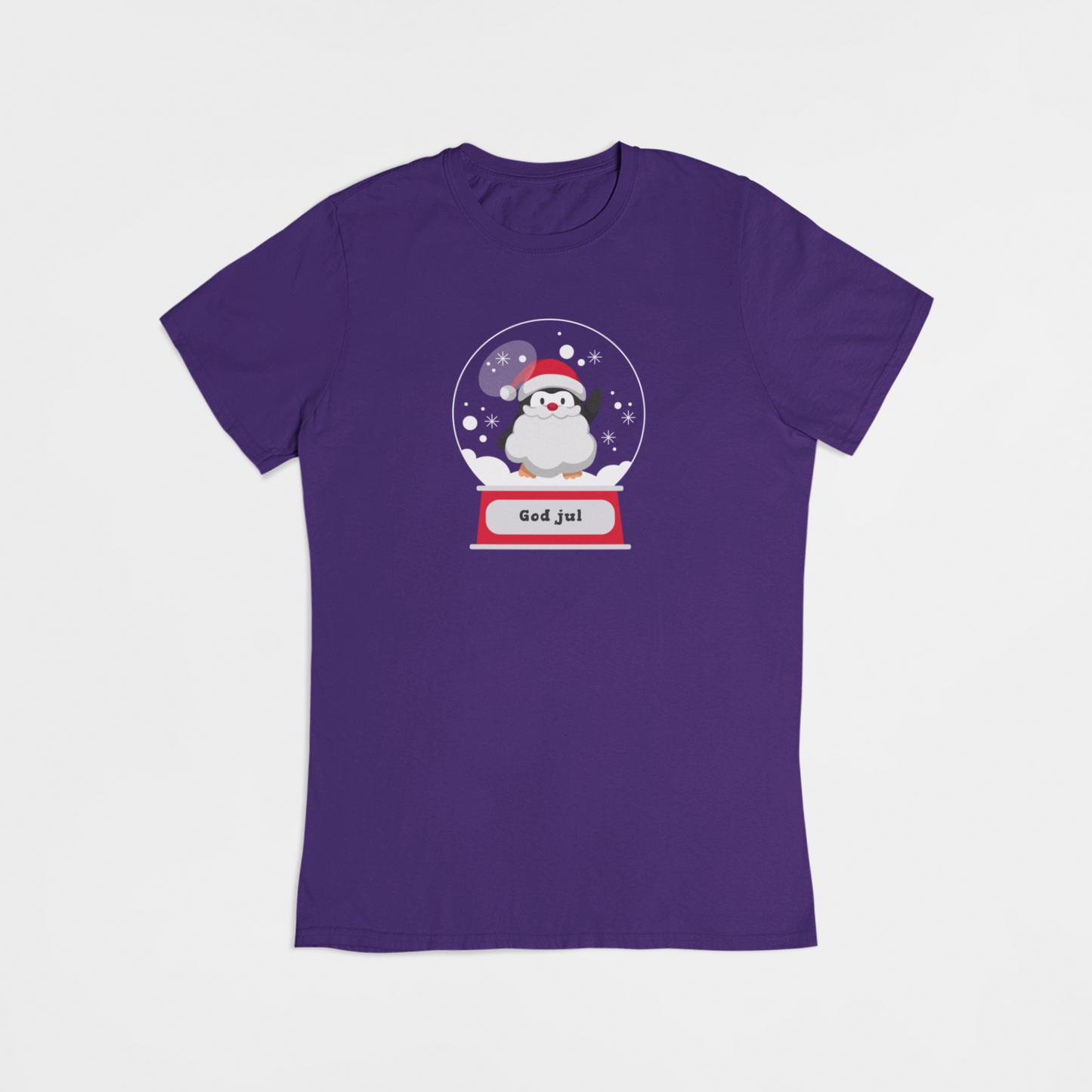 Julepingvin  - T-shirt - Coolshirts.dk