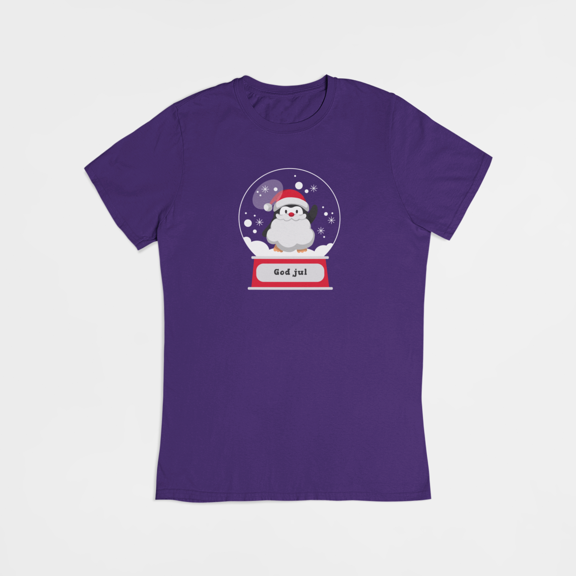 Julepingvin  - T-shirt - Coolshirts.dk