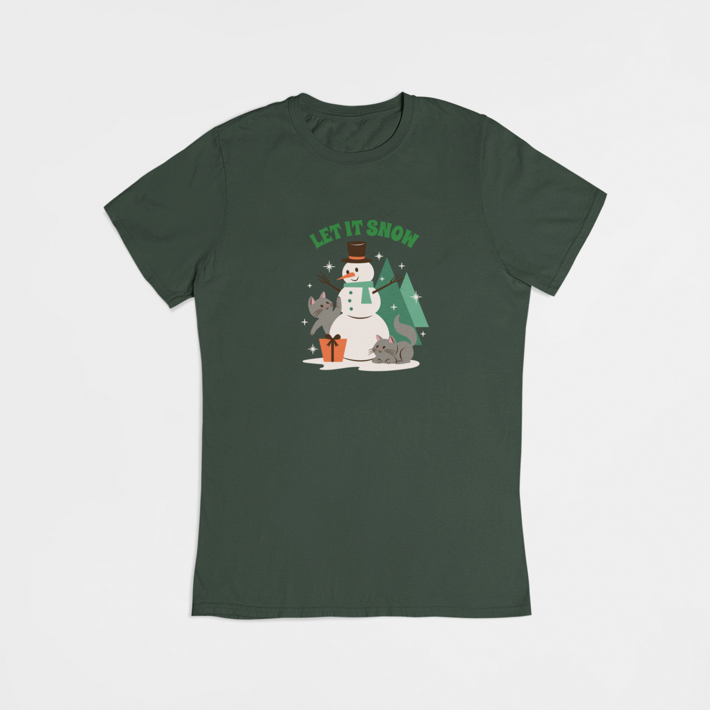 Jule snemand - T-shirt - Coolshirts.dk