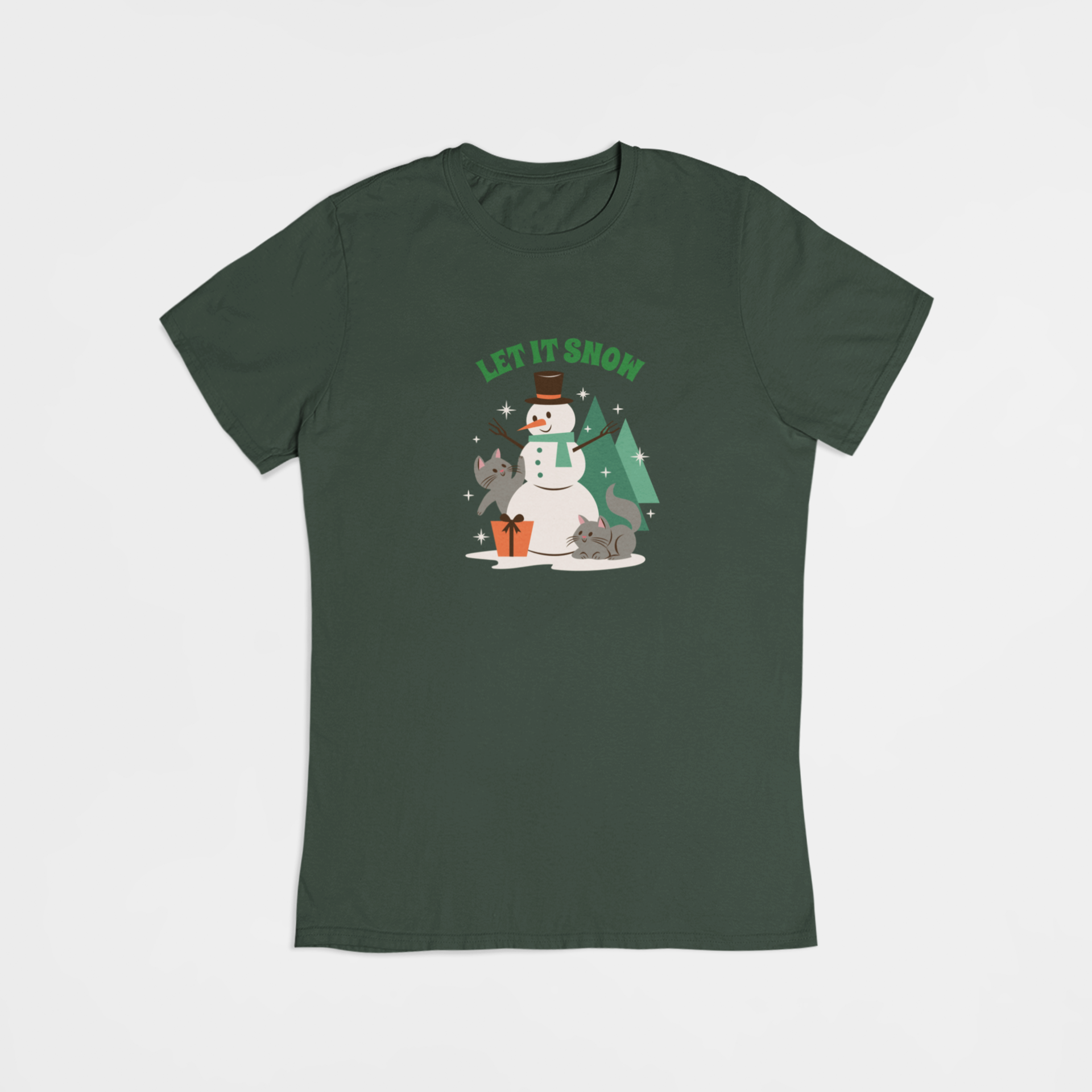 Jule snemand - T-shirt - Coolshirts.dk