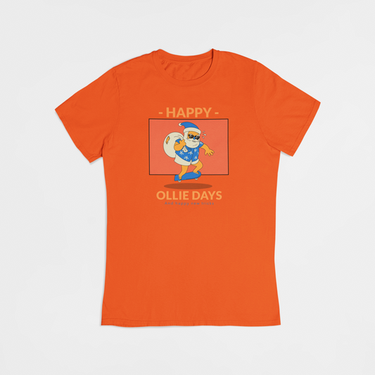 Julemand på skateboard  - T-shirt - Coolshirts.dk