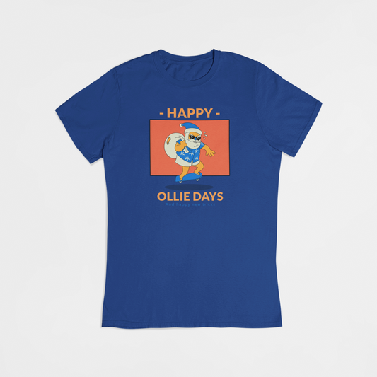Julemand på skateboard  - T-shirt - Coolshirts.dk