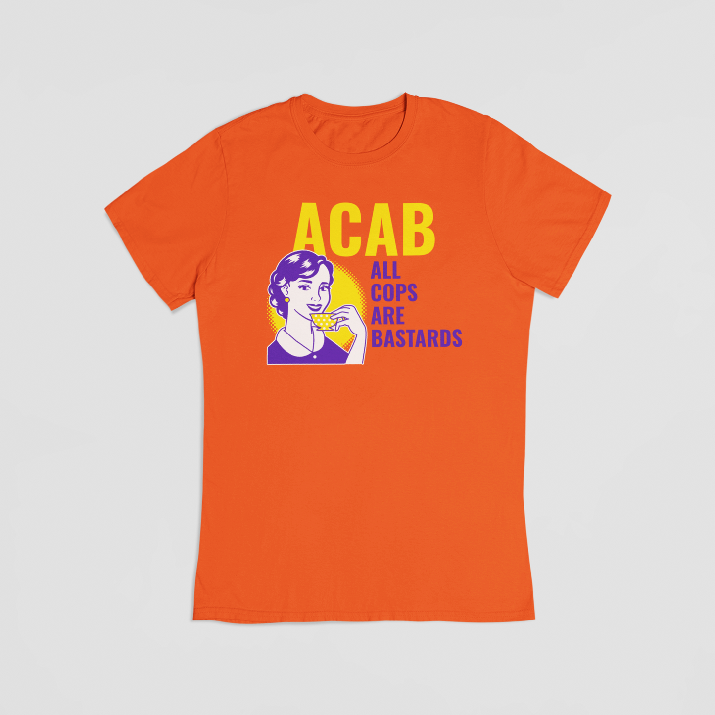 orange All Cops Are Bastards T-shirt