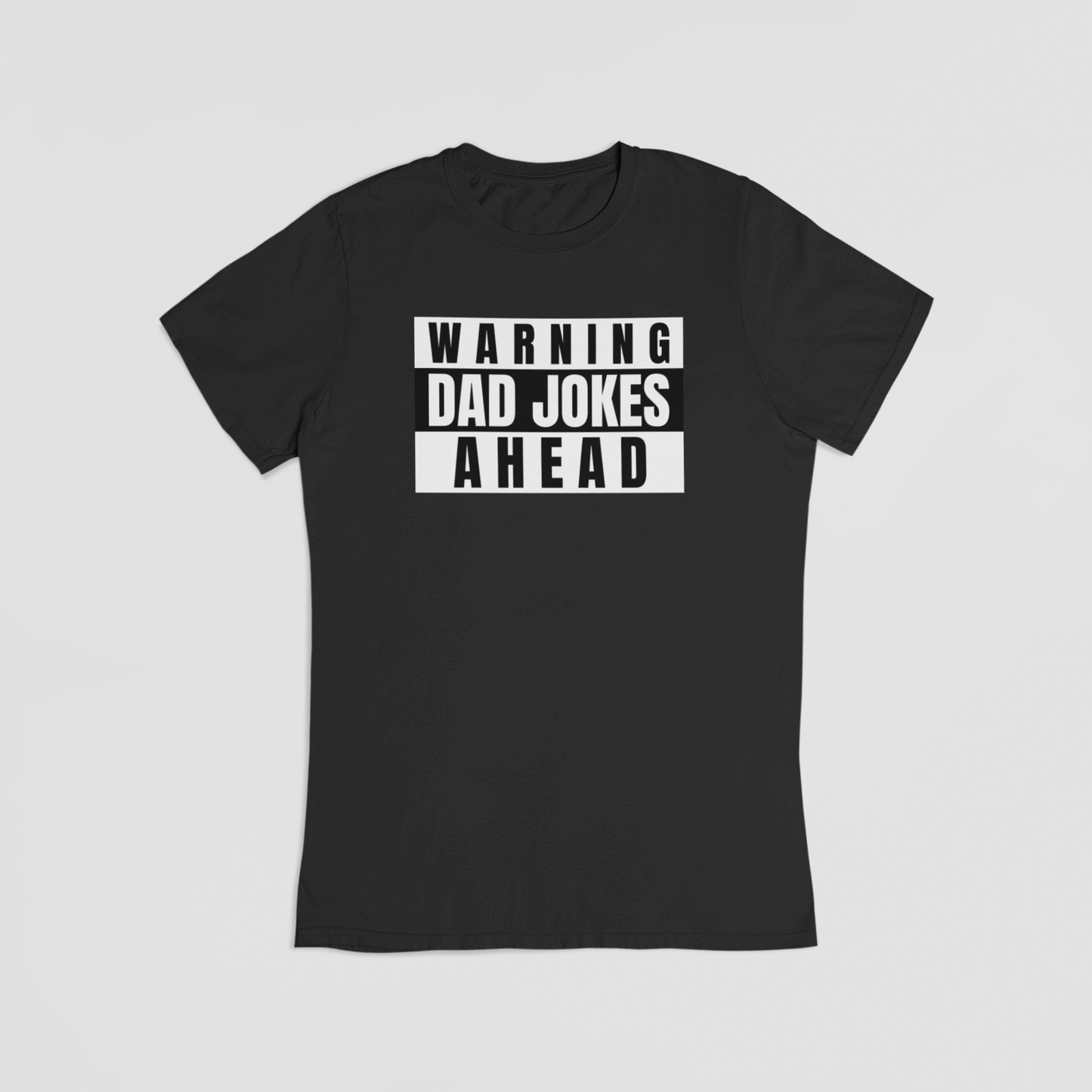 Fars Dag – “Warning: Dad Jokes Ahead” - sort T-shirt