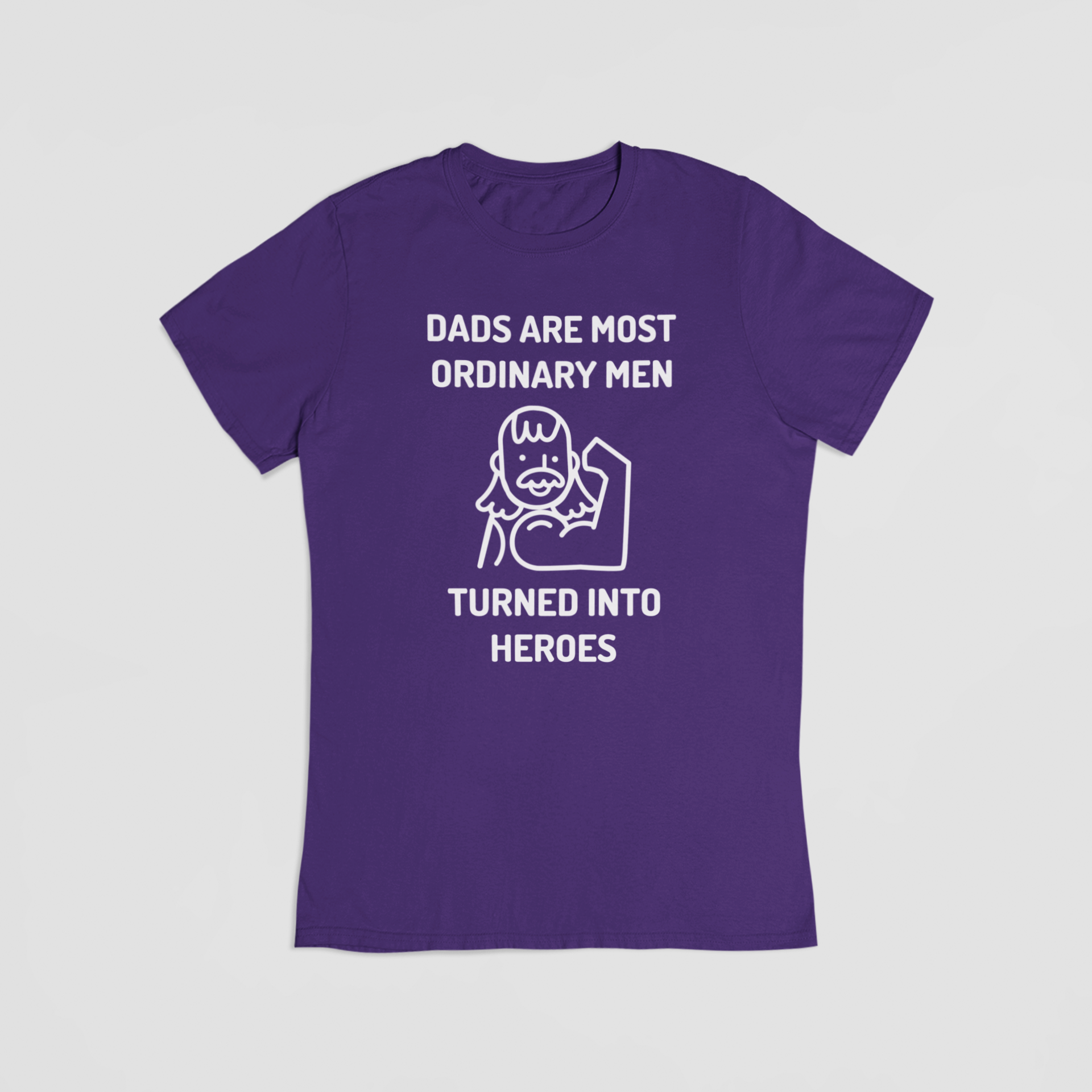 Dads are most ordinary men, turned into heroes - T-shirt - Coolshirts.dk