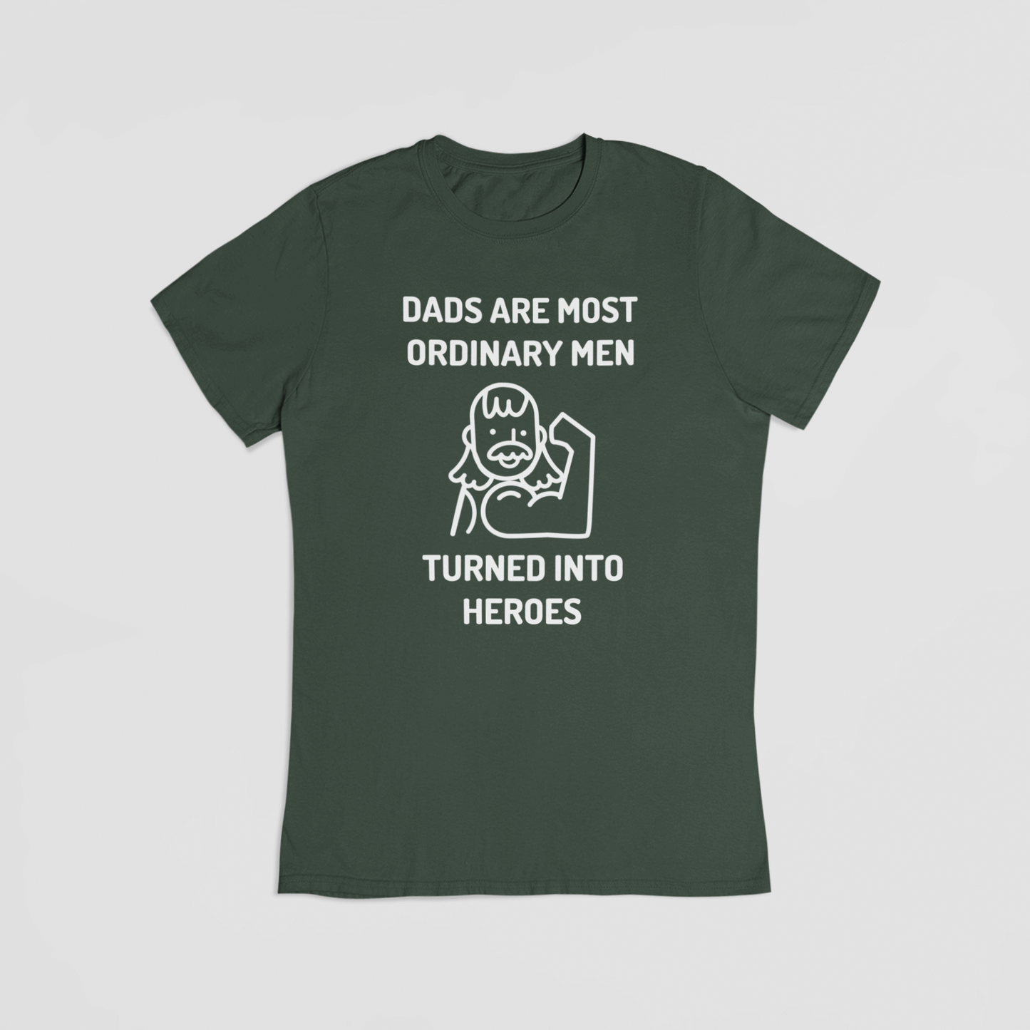 Dads are most ordinary men, turned into heroes - T-shirt - Coolshirts.dk