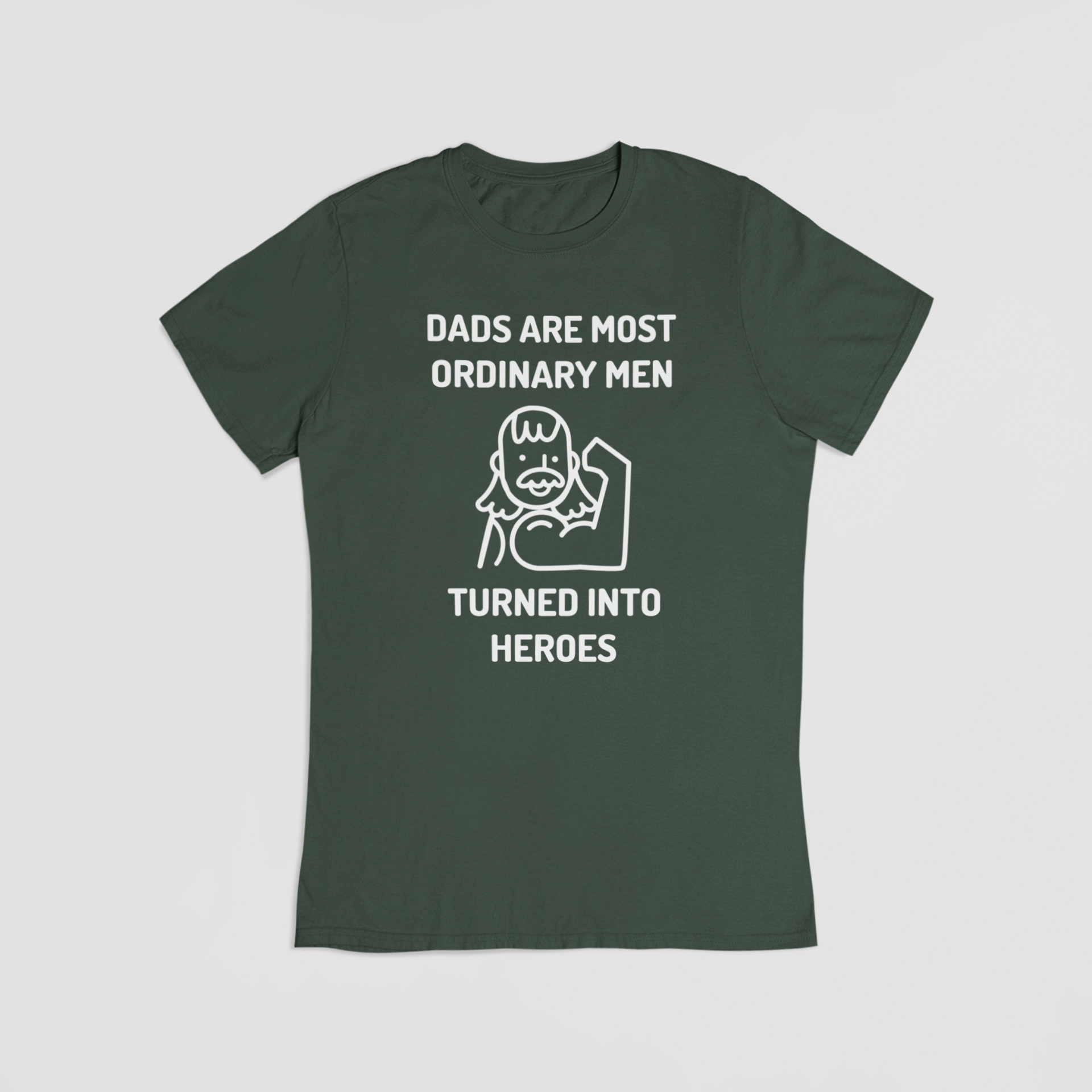 Dads are most ordinary men, turned into heroes - T-shirt - Coolshirts.dk