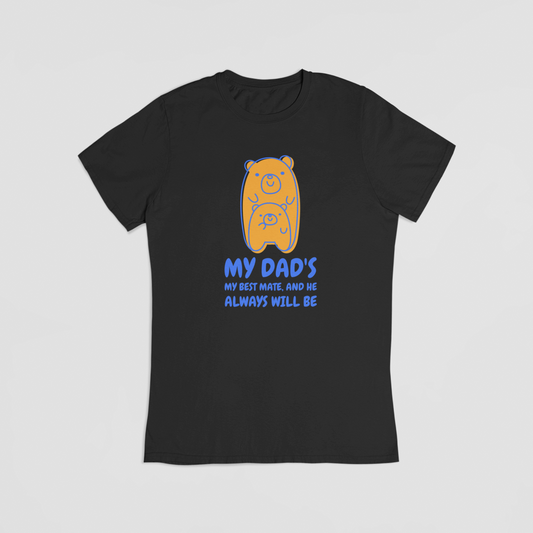 Min far er min bedste ven sort T-shirt