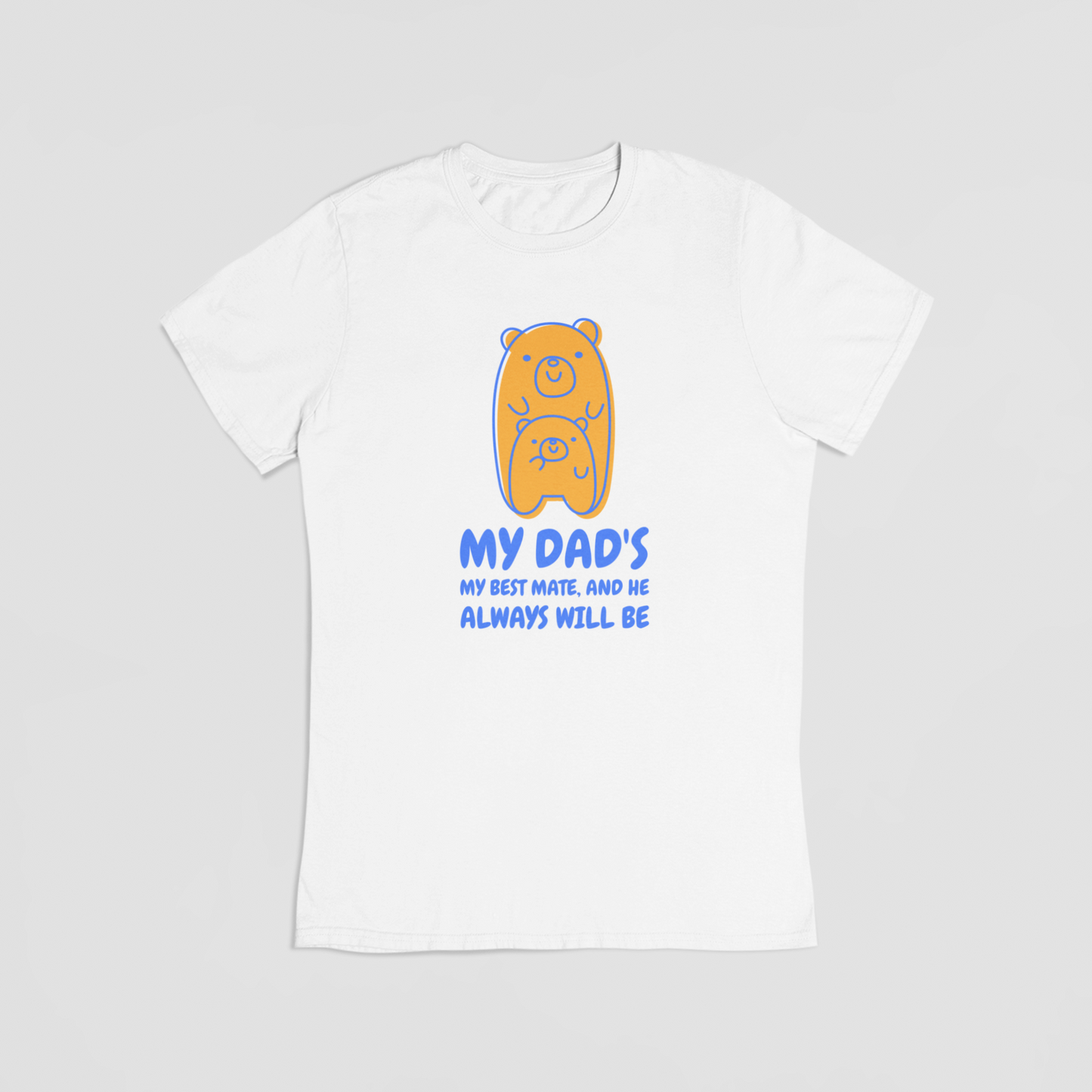 Min far er min bedste ven hvid T-shirt