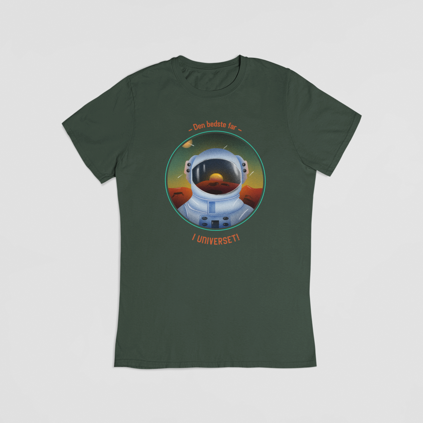 Bedste far i universet grøn T-shirt