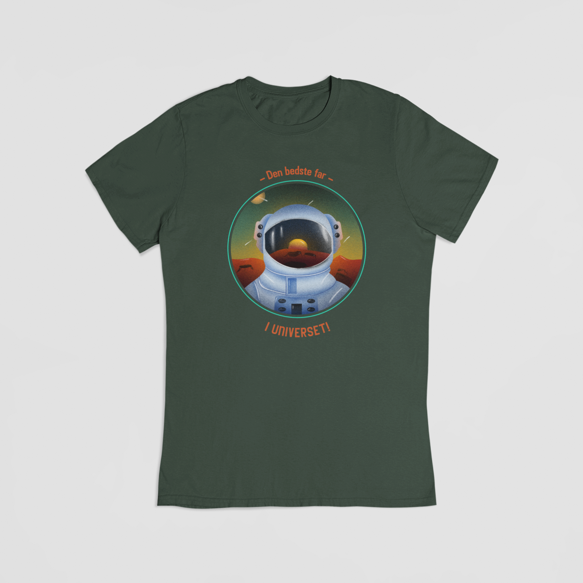 Bedste far i universet grøn T-shirt