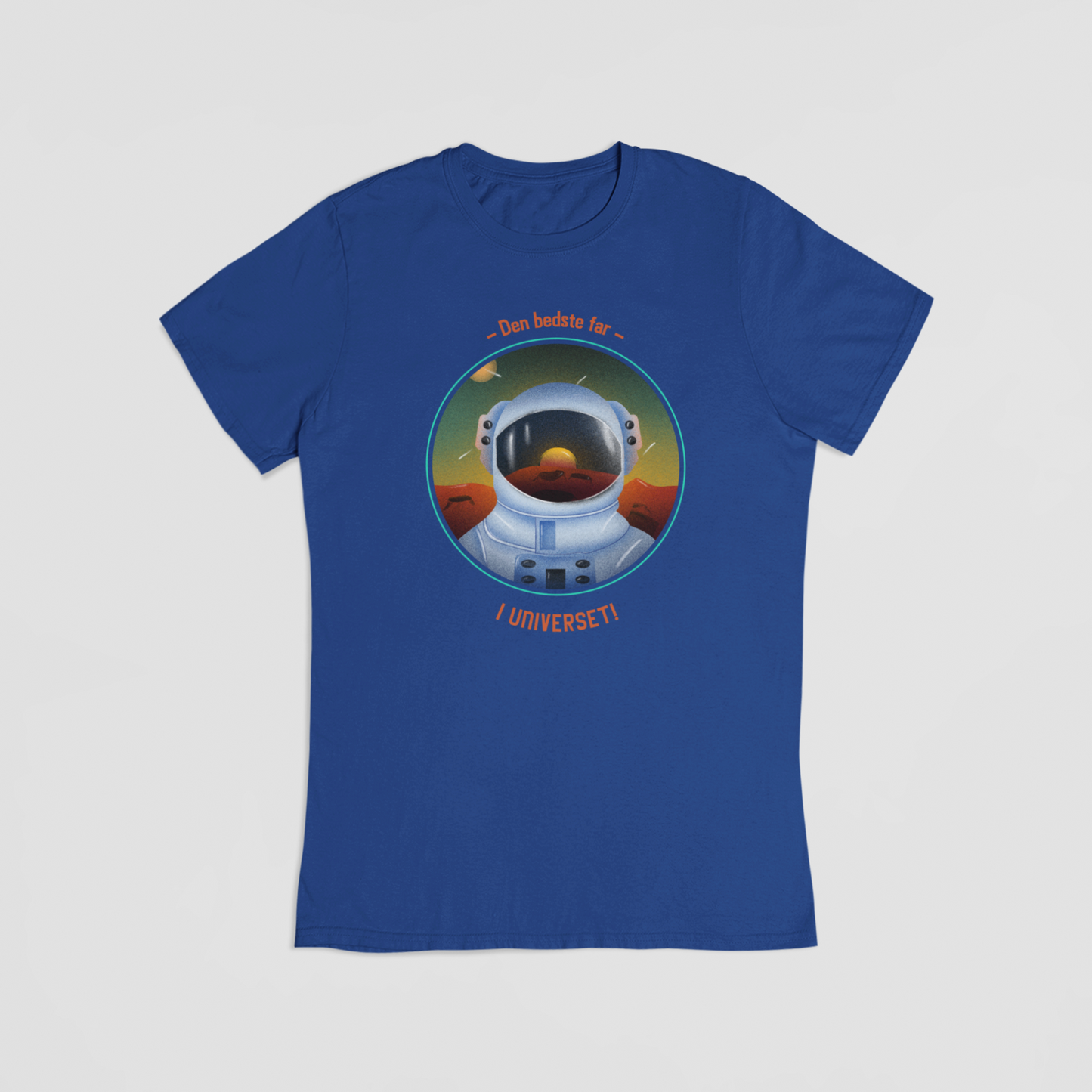 Bedste far i universet blå T-shirt