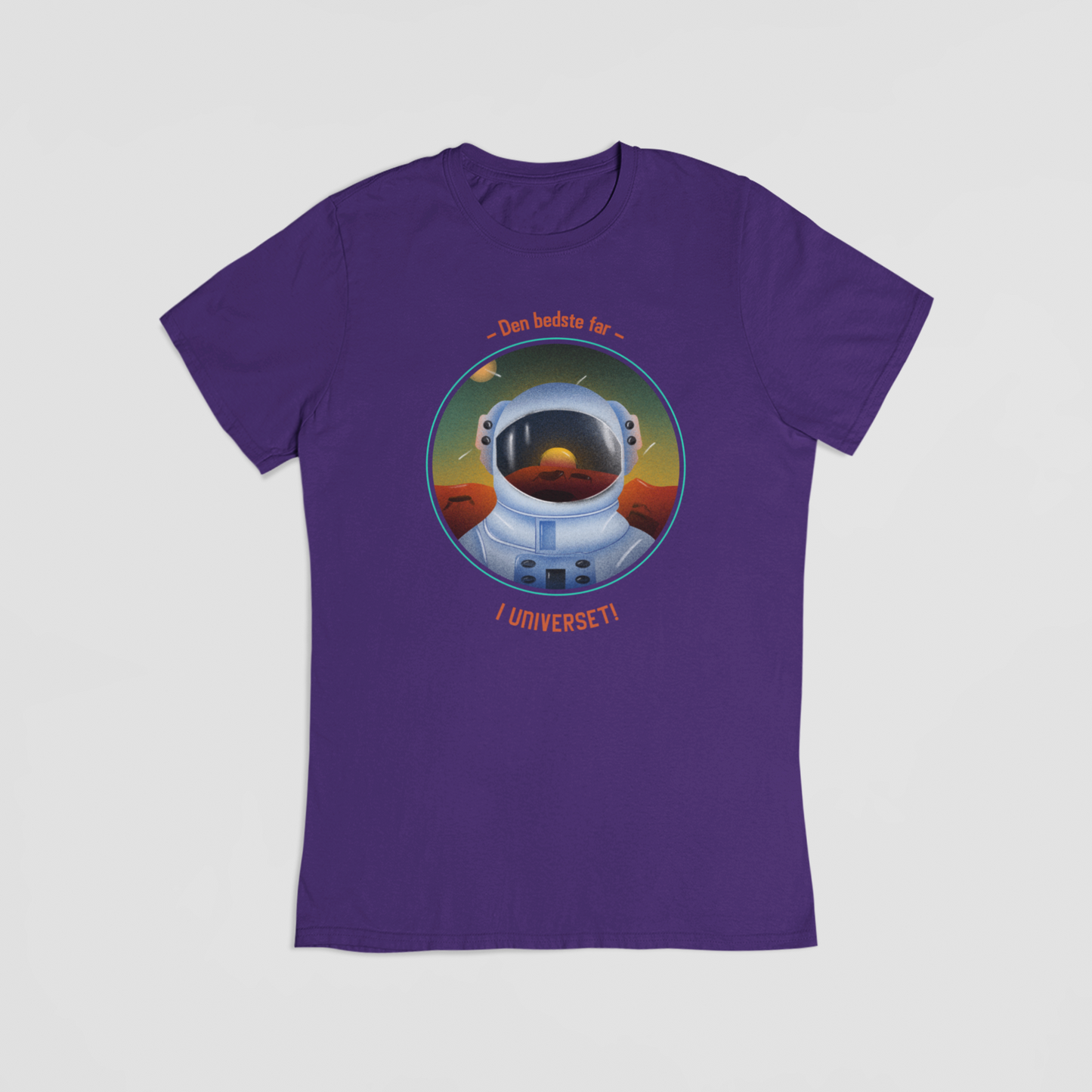 Bedste far i universet lilla T-shirt