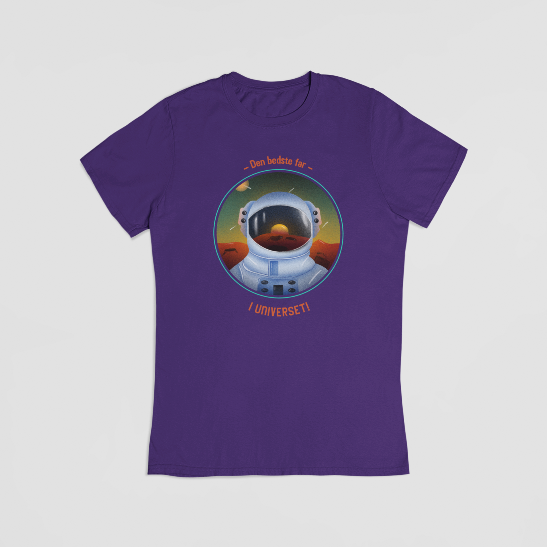 Bedste far i universet lilla T-shirt