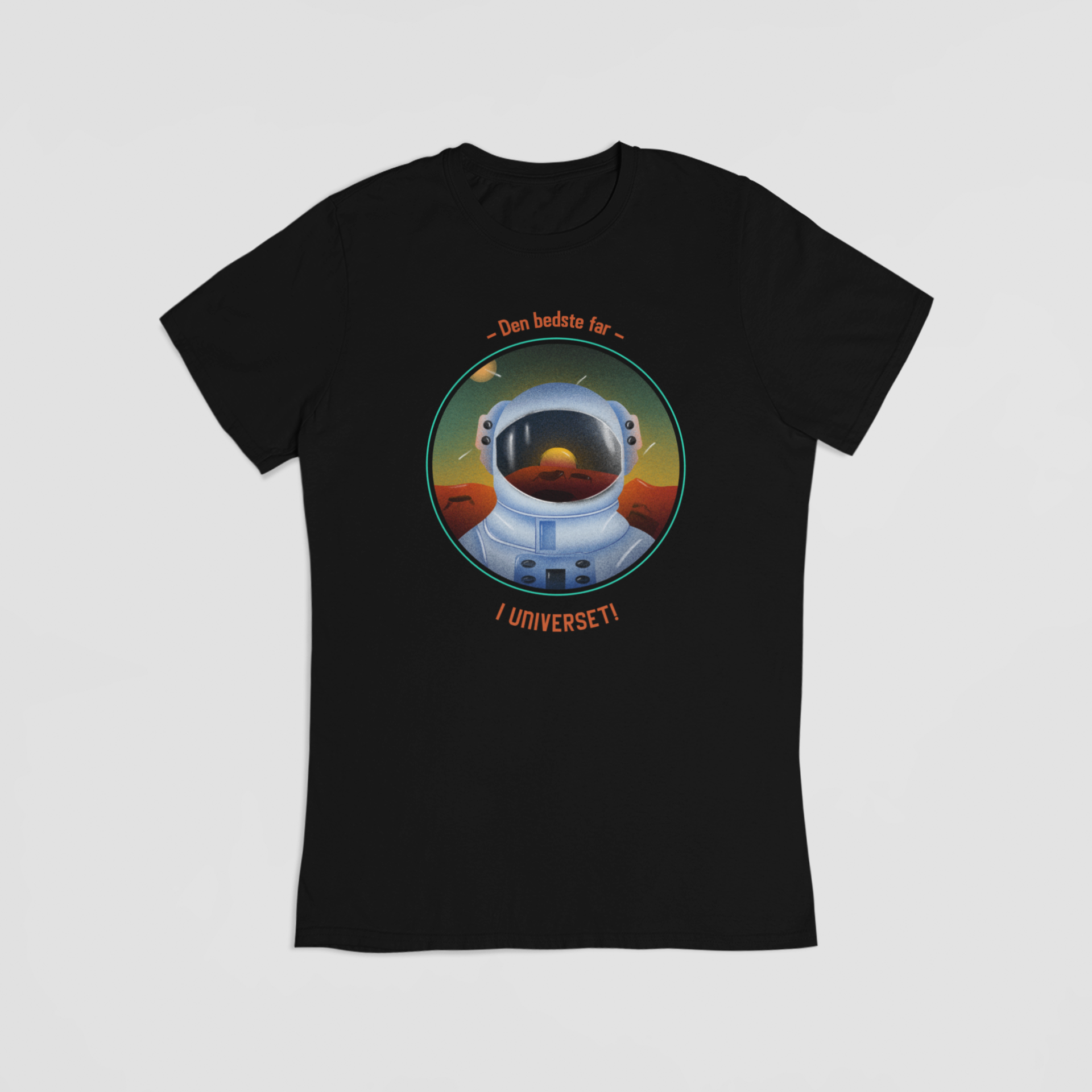 Bedste far i universet sort T-shirt
