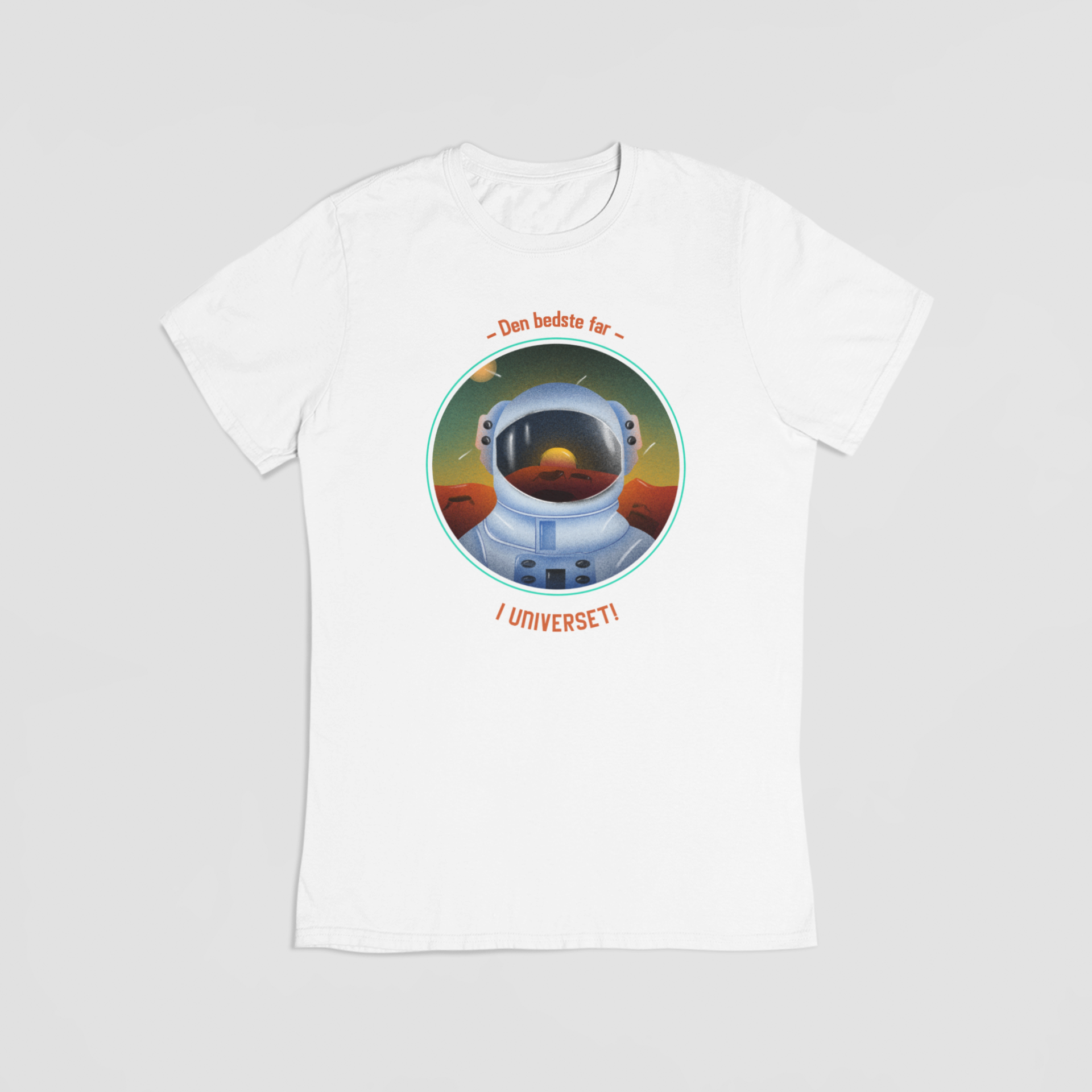 Bedste far i universet hvid T-shirt