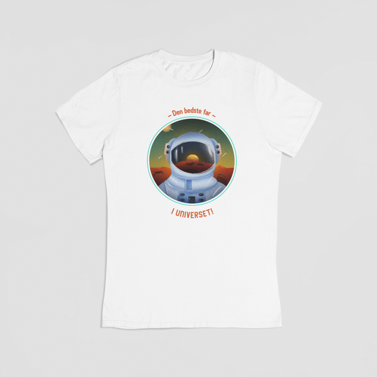 Bedste far i universet hvid T-shirt