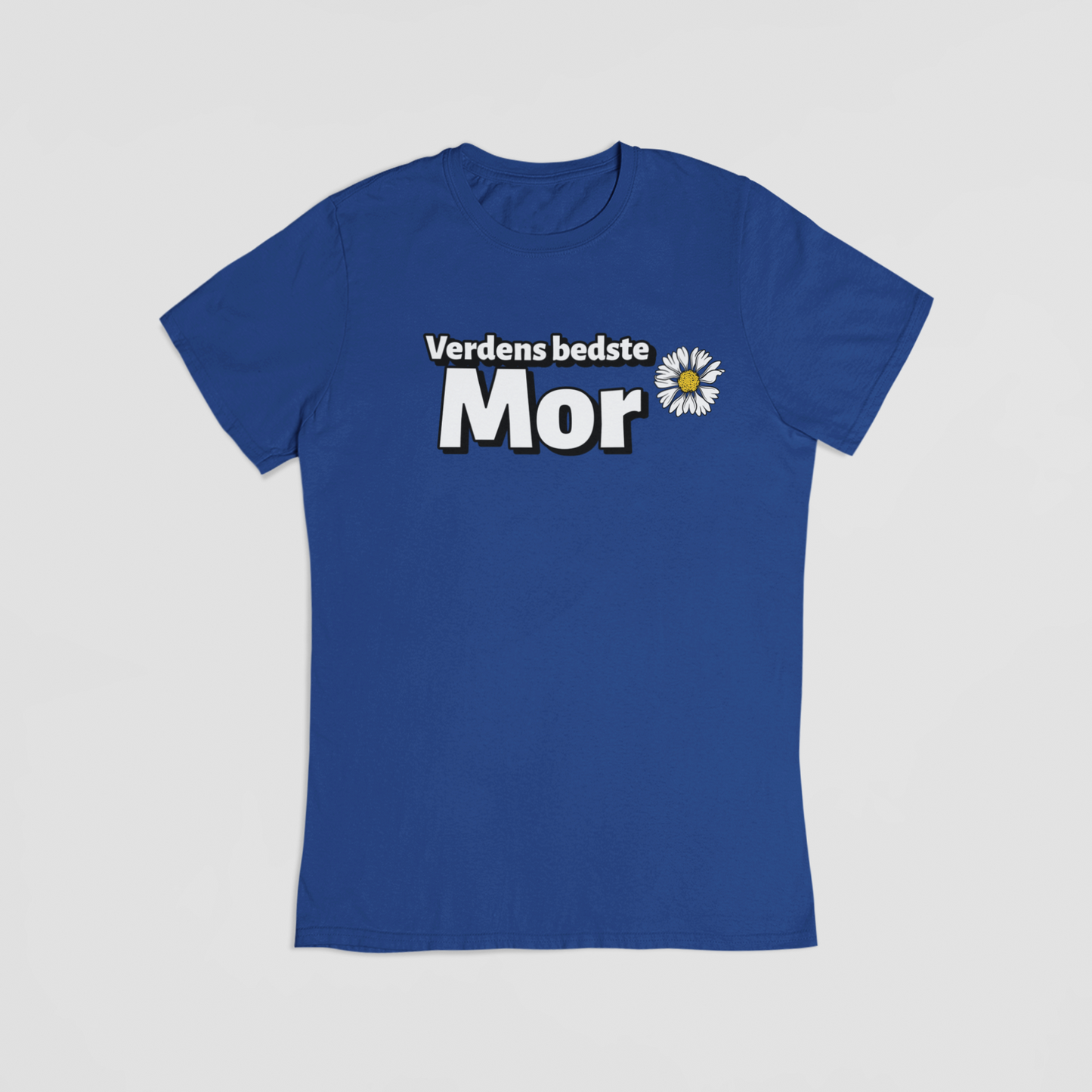 Verdens Bedste Mor blå T-shirt