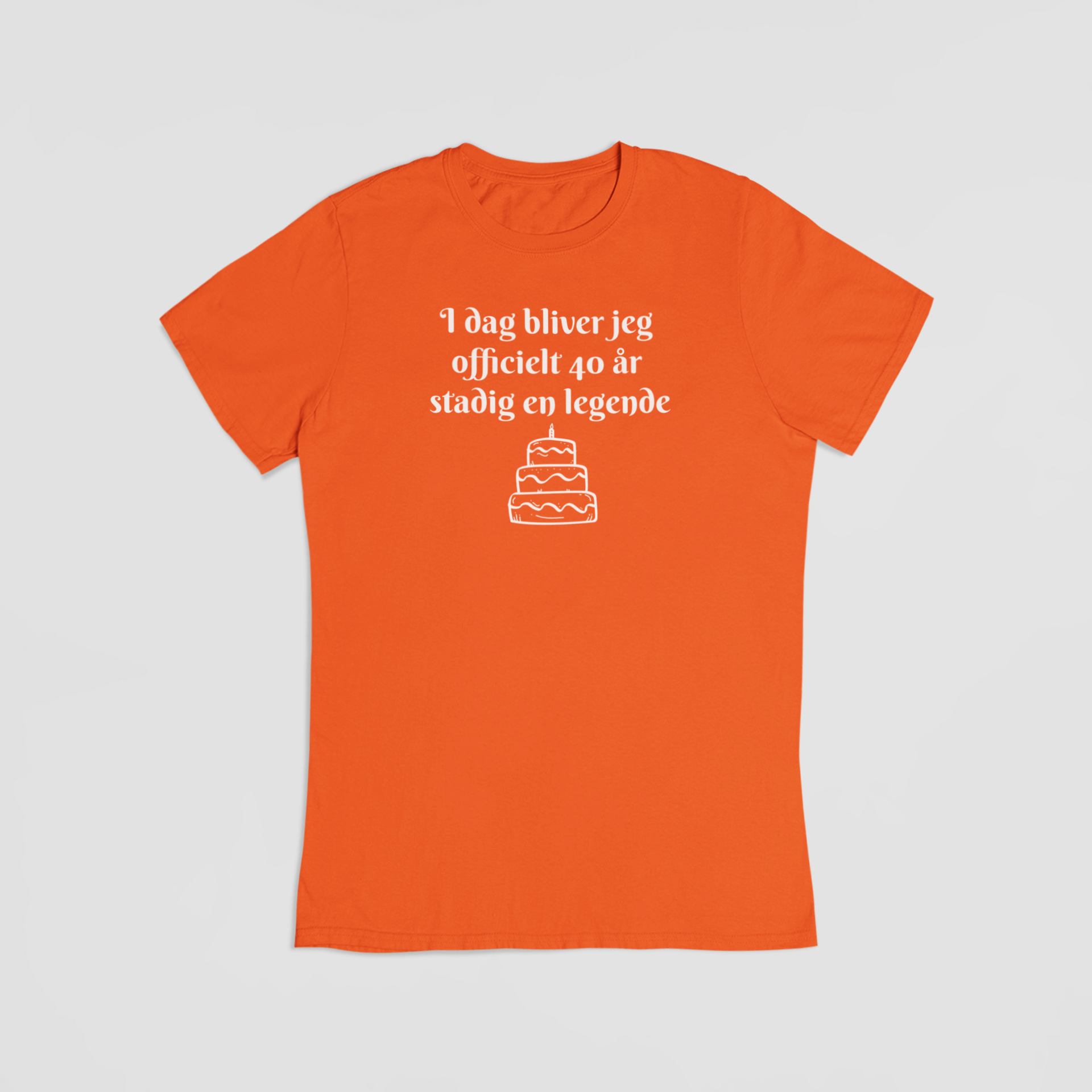 Stadig en legende 40 års fødselsdag orange T-shirt