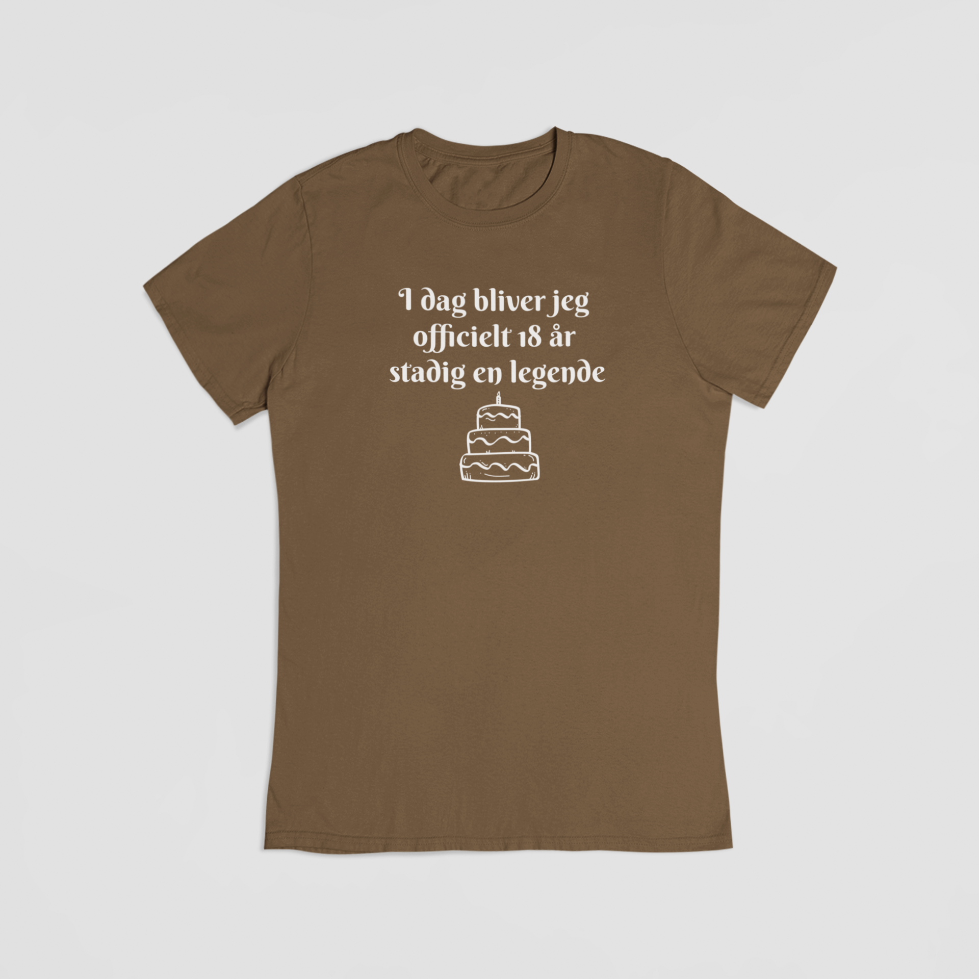 Stadig en legende 18 års fødselsdag -brun T-shirt