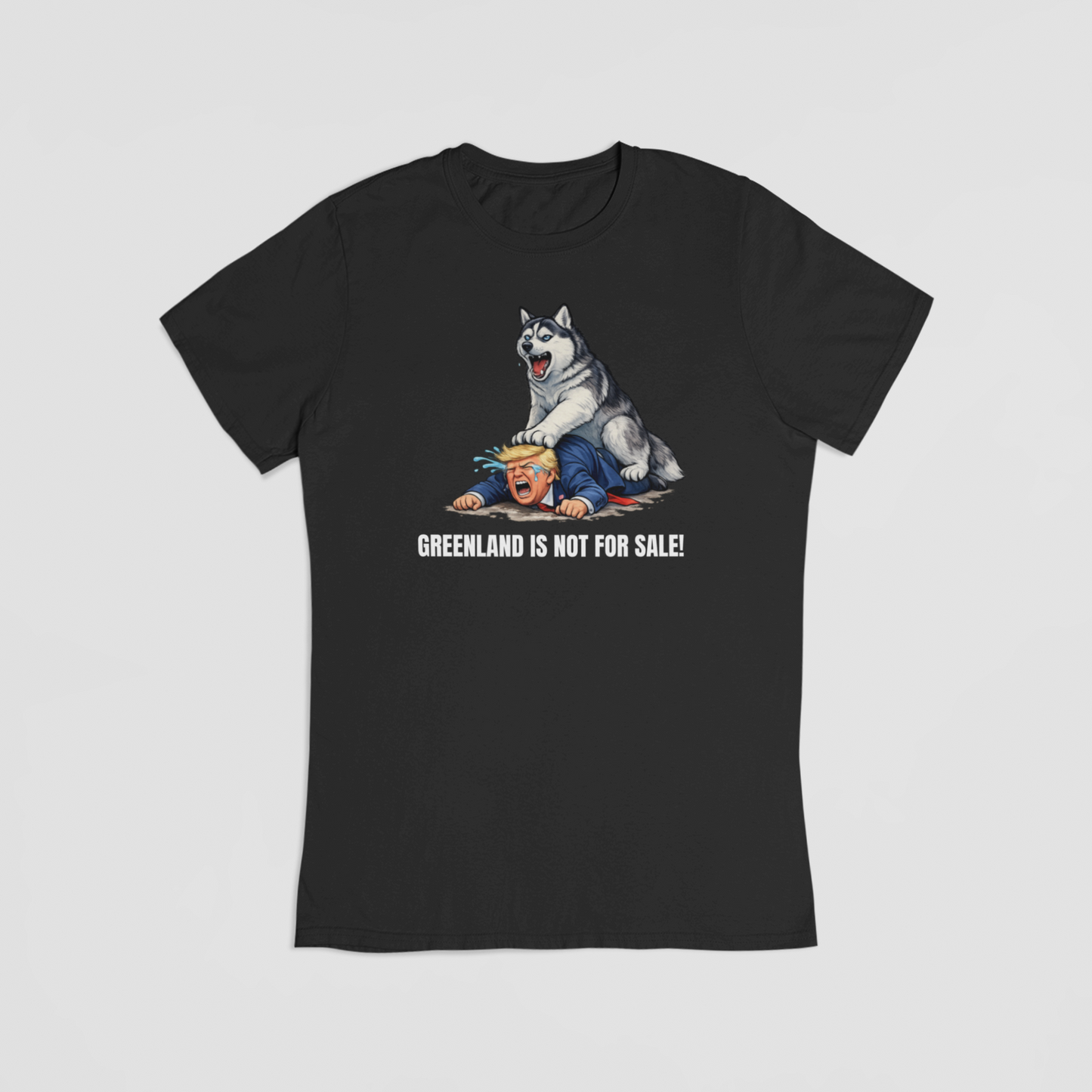Slædehund vs. Trump sort T-shirt