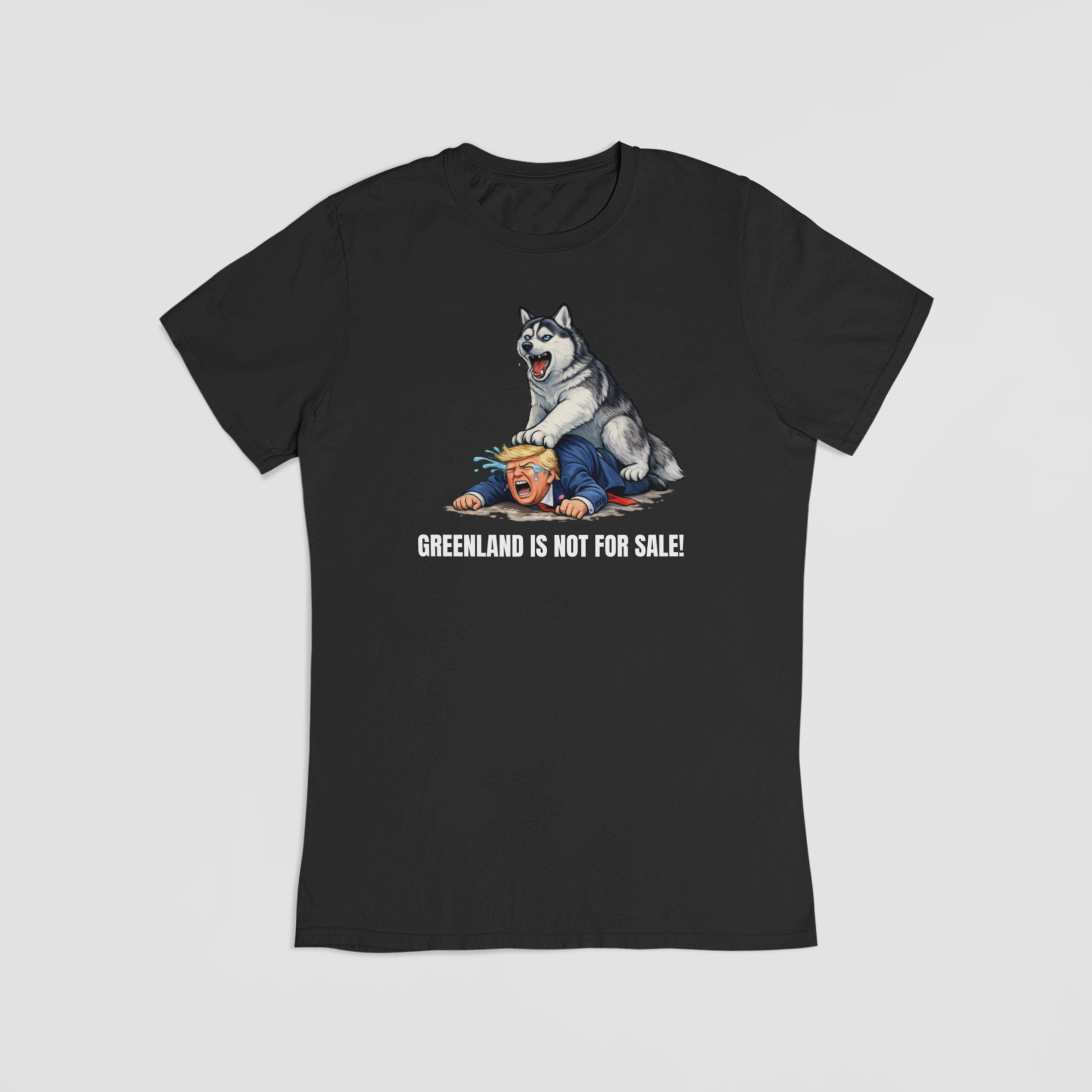 Slædehund vs. Trump sort T-shirt