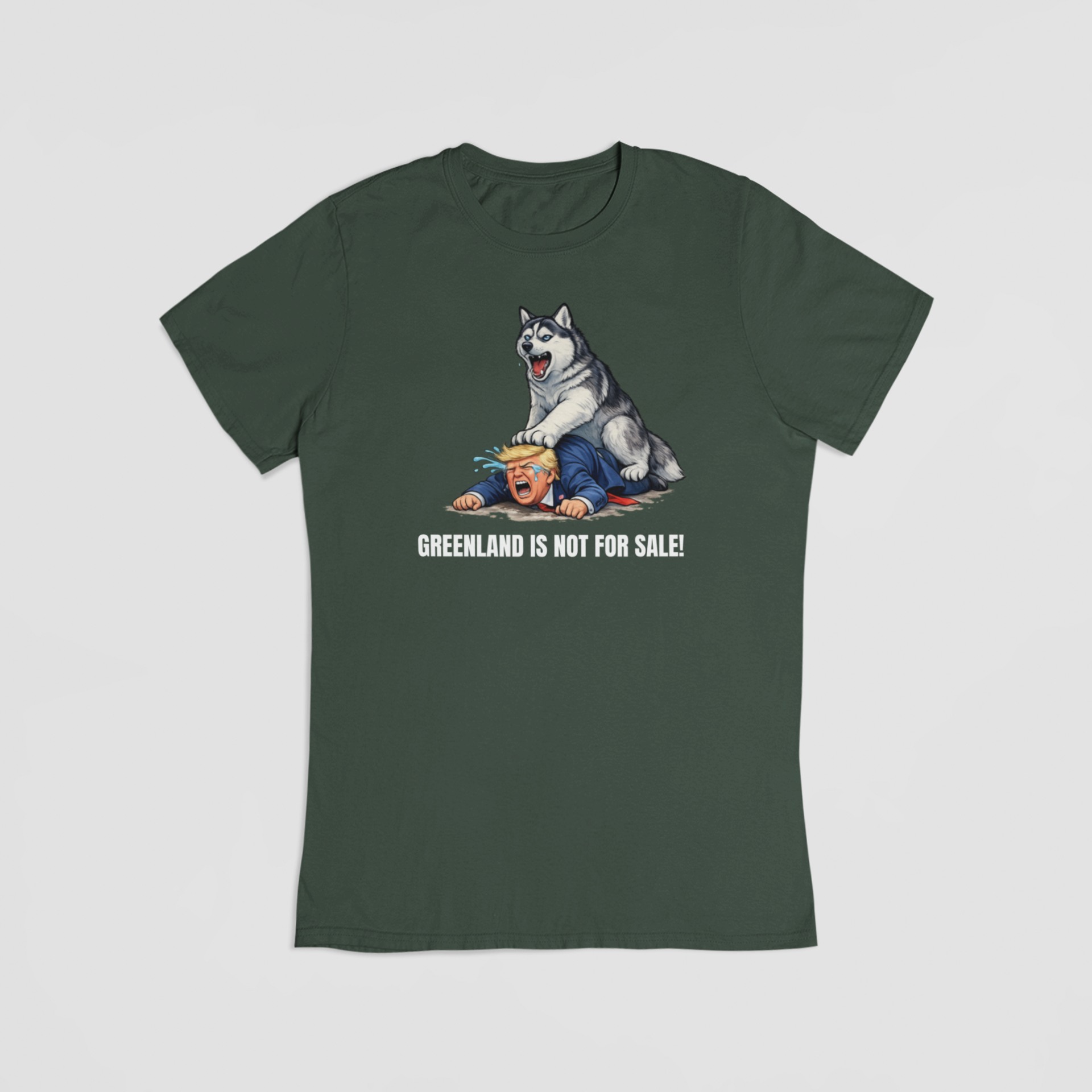 Slædehund vs. Trump - T-shirt - Coolshirts.dk