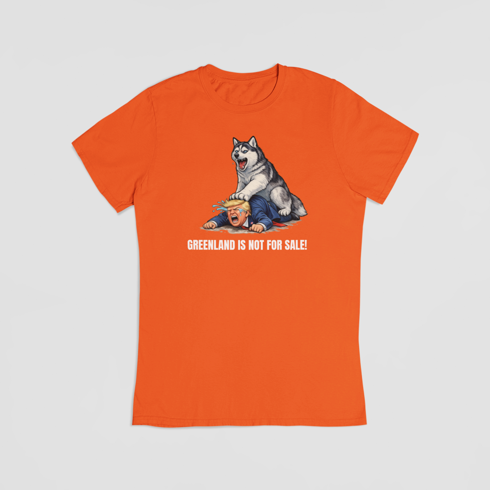 Slædehund vs. Trump - T-shirt - Coolshirts.dk