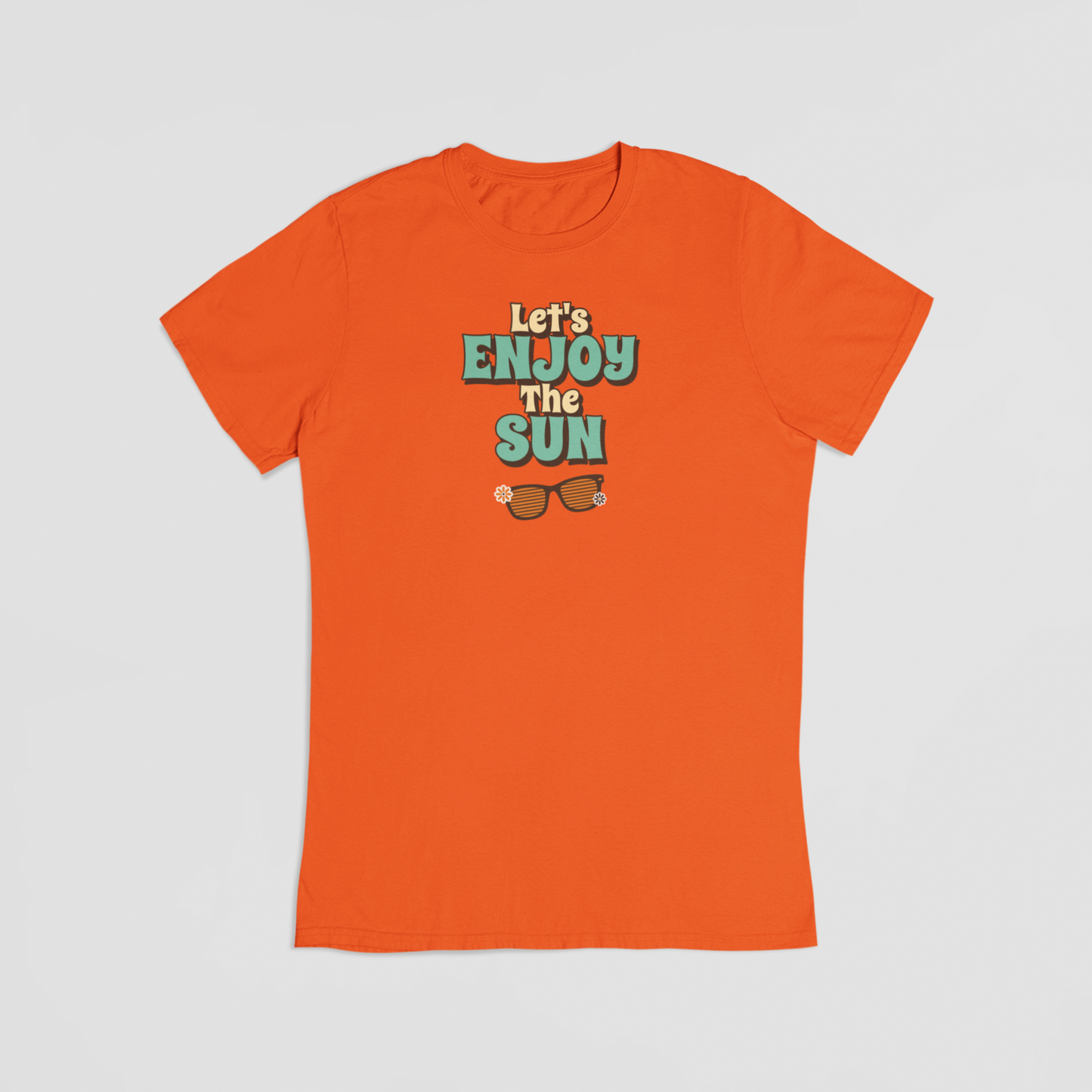Let’s Enjoy the Sun orange T-shirt