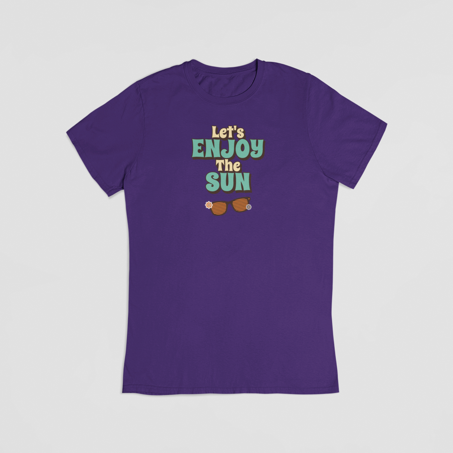 Let’s Enjoy the Sun lilla T-shirt
