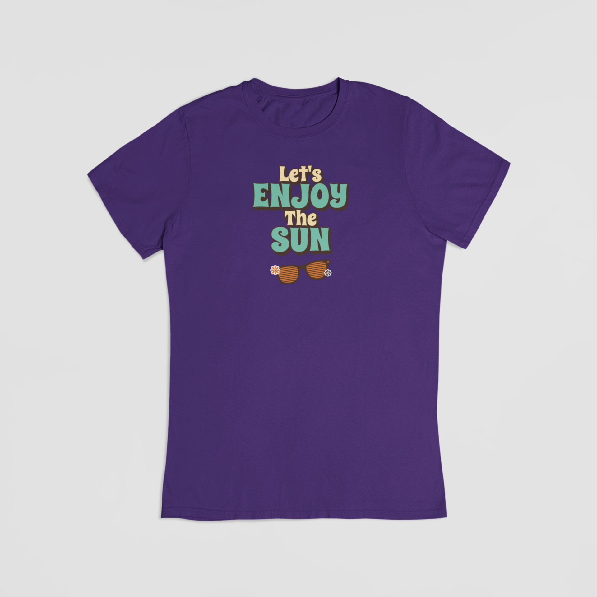 Let’s Enjoy the Sun lilla T-shirt