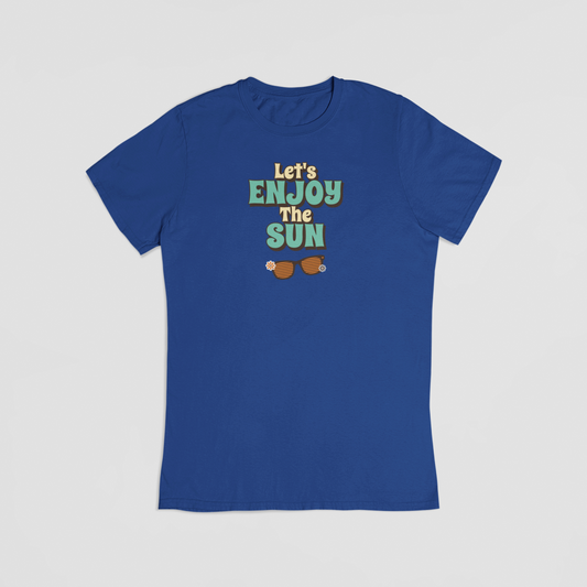 Let’s Enjoy the Sun blå T-shirt
