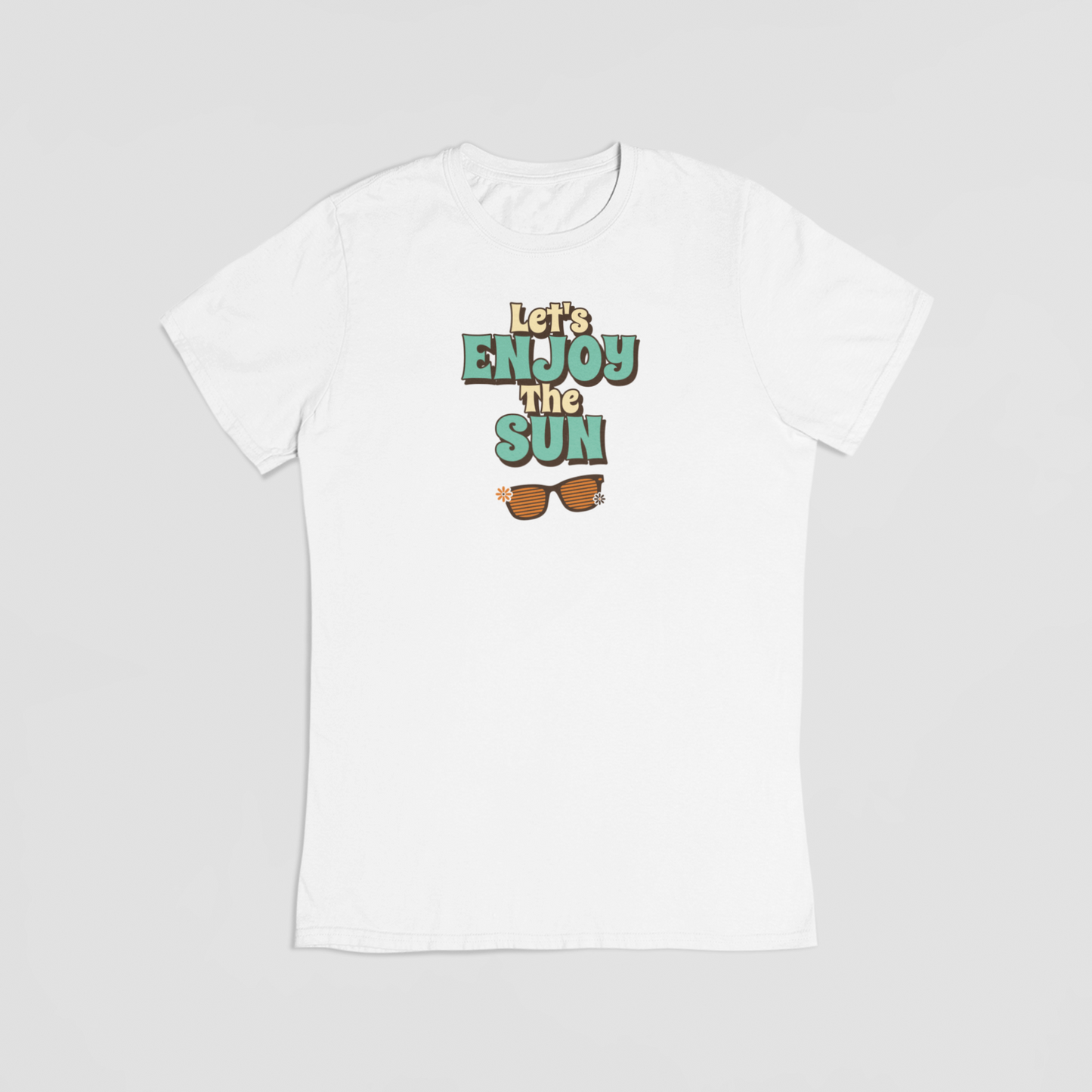Let’s Enjoy the Sun hvid T-shirt
