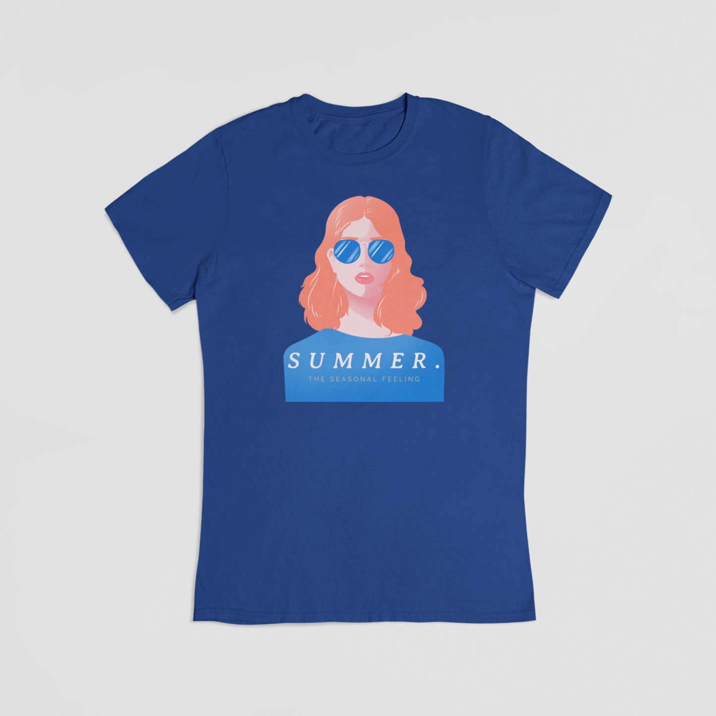 Summer the seasonal feeling blå T-shirt