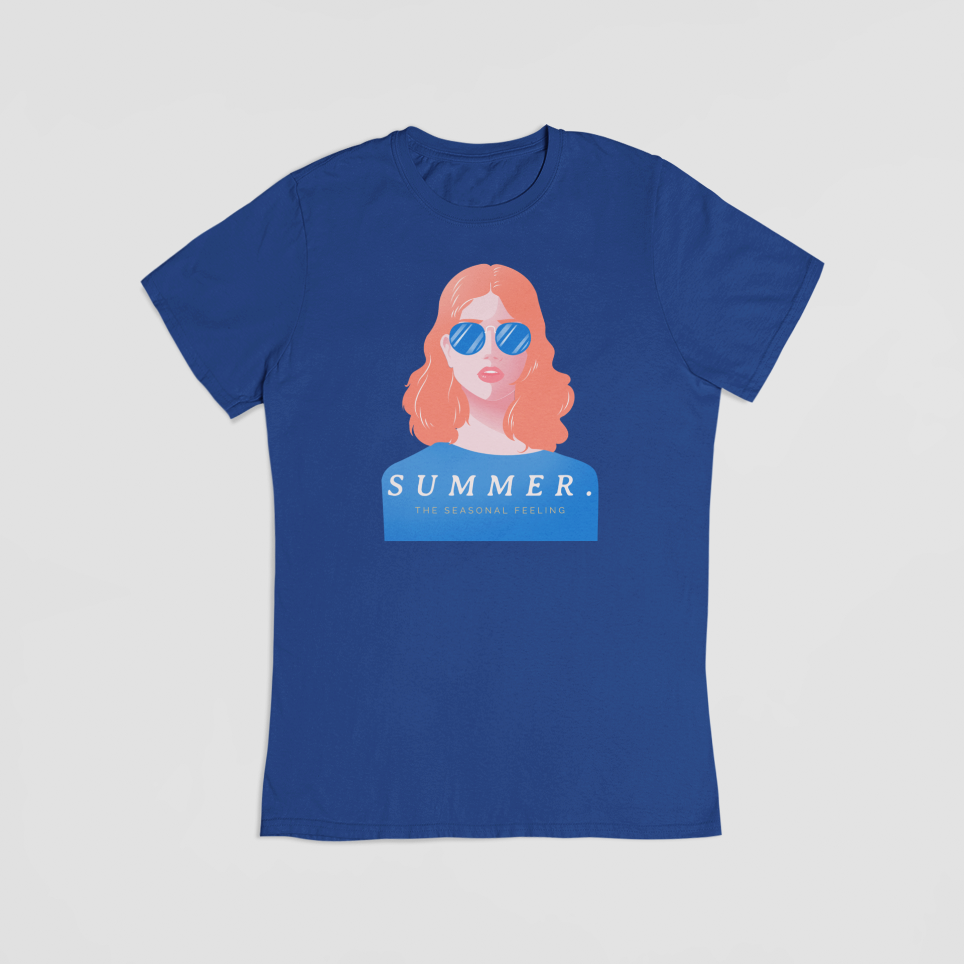 Summer the seasonal feeling blå T-shirt