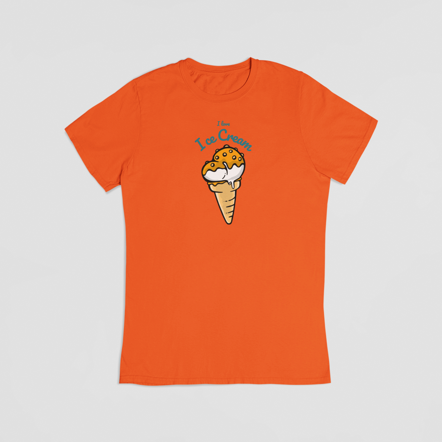 I love ice cream orange T-shirt
