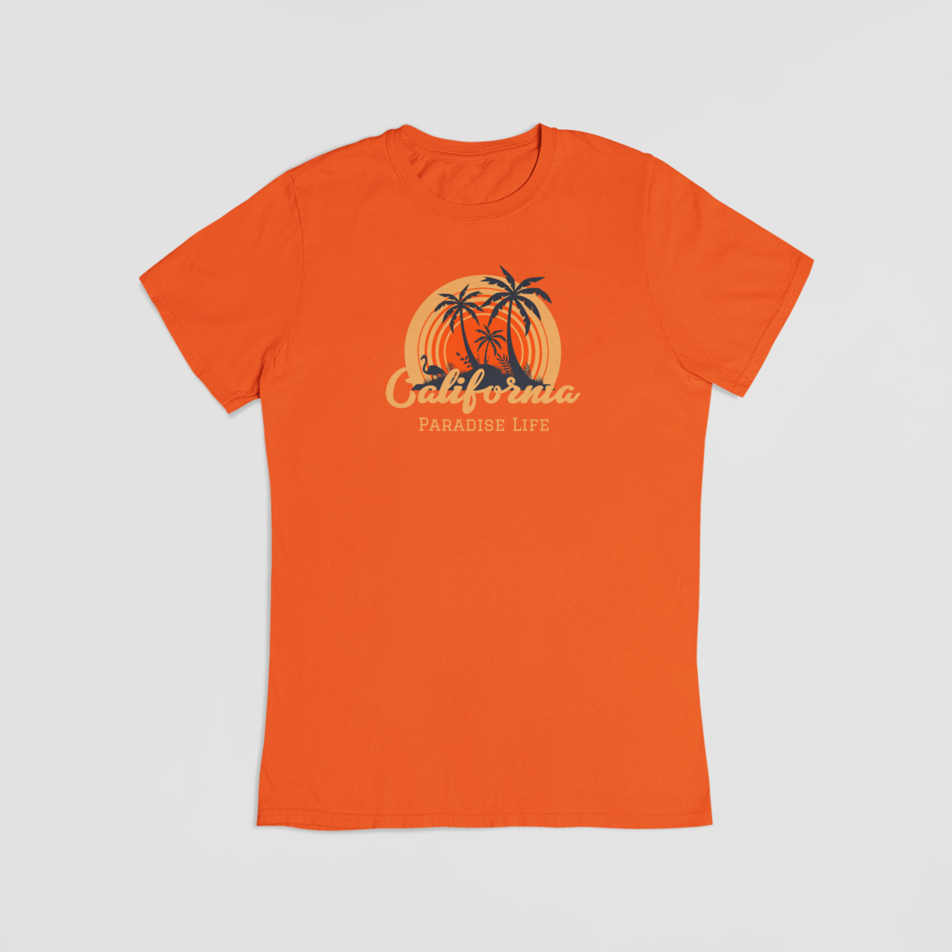Paradise life orange T-shirt