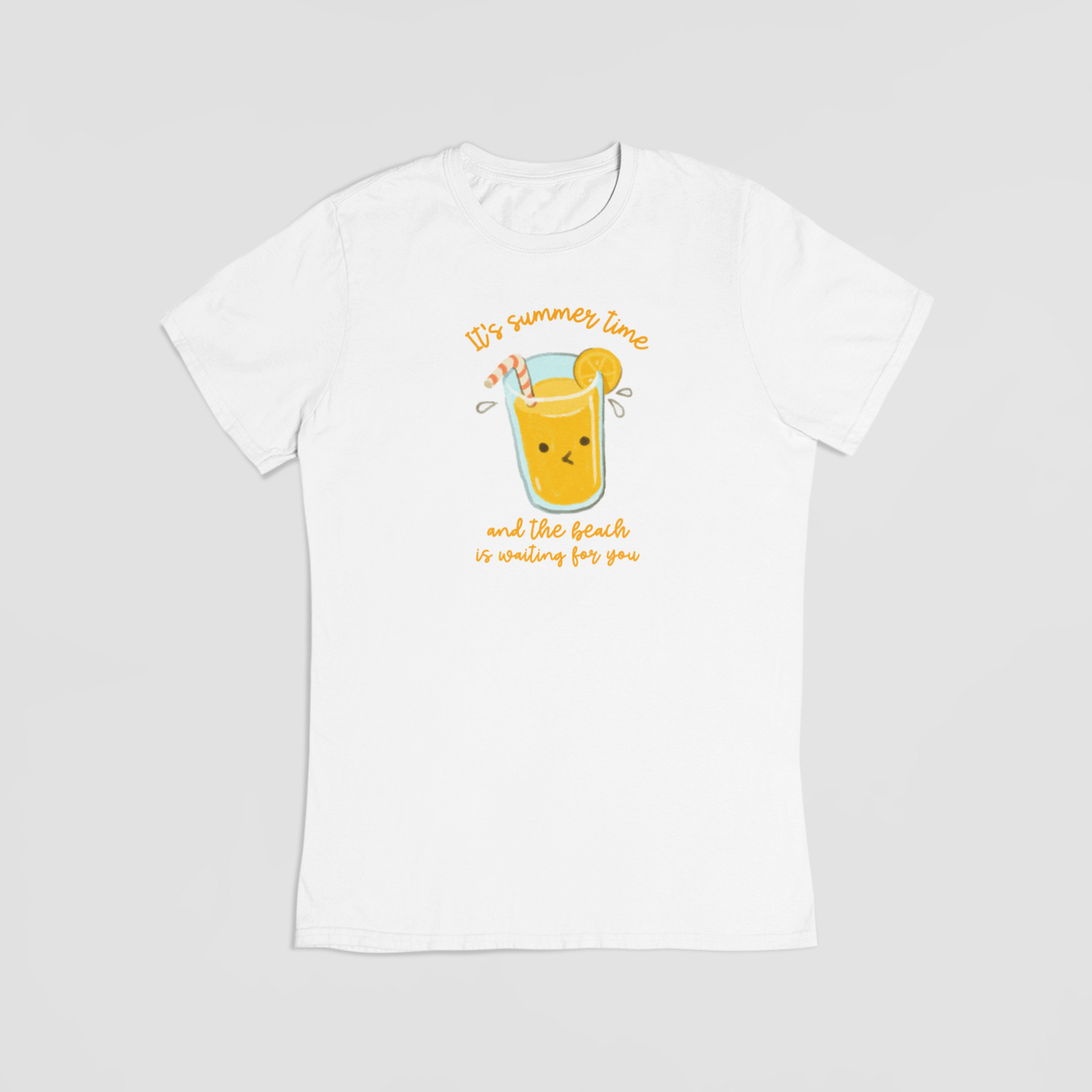 It’s summer time hvid T-shirt
