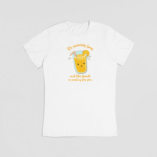 It’s summer time hvid T-shirt
