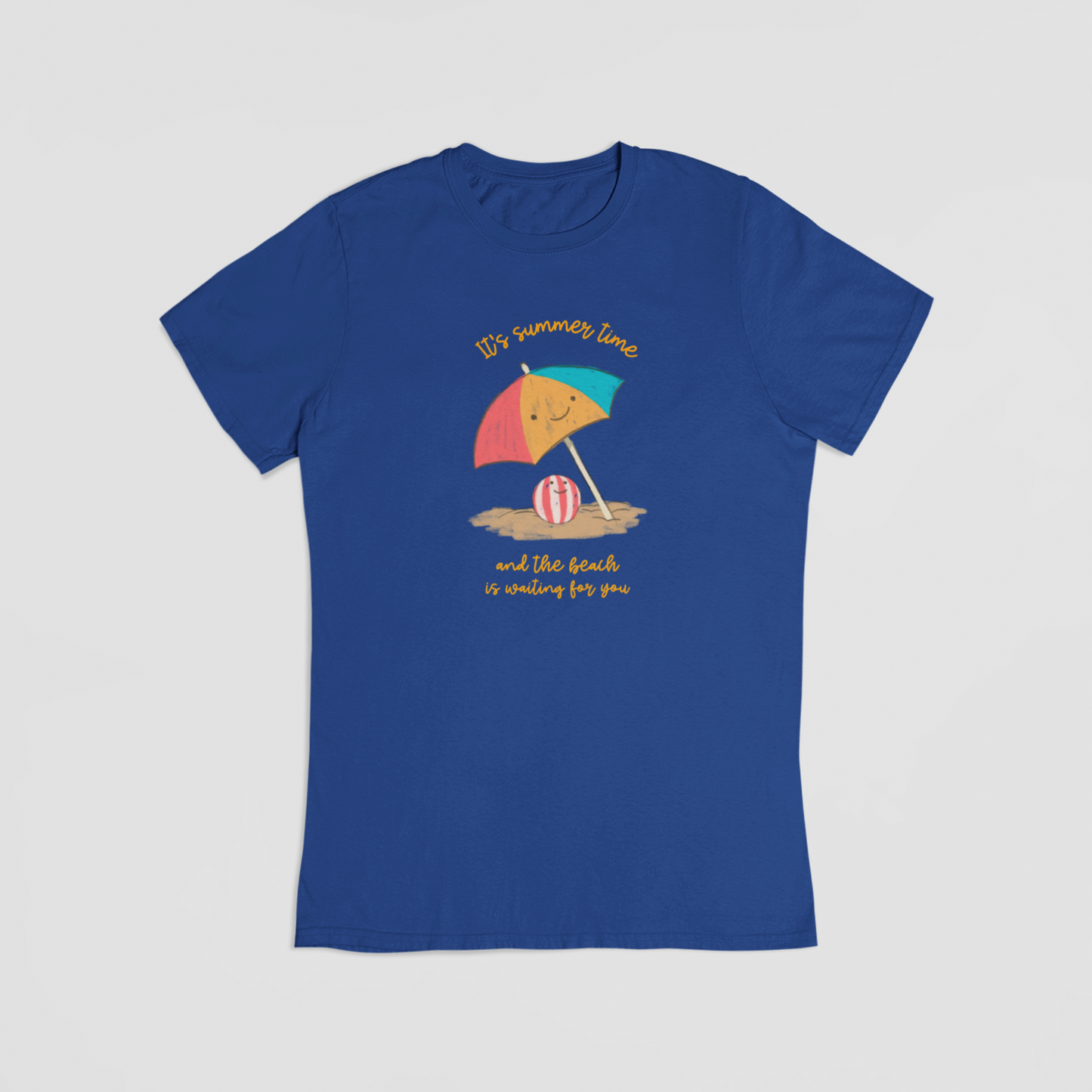 strand parasol blå T-shirt