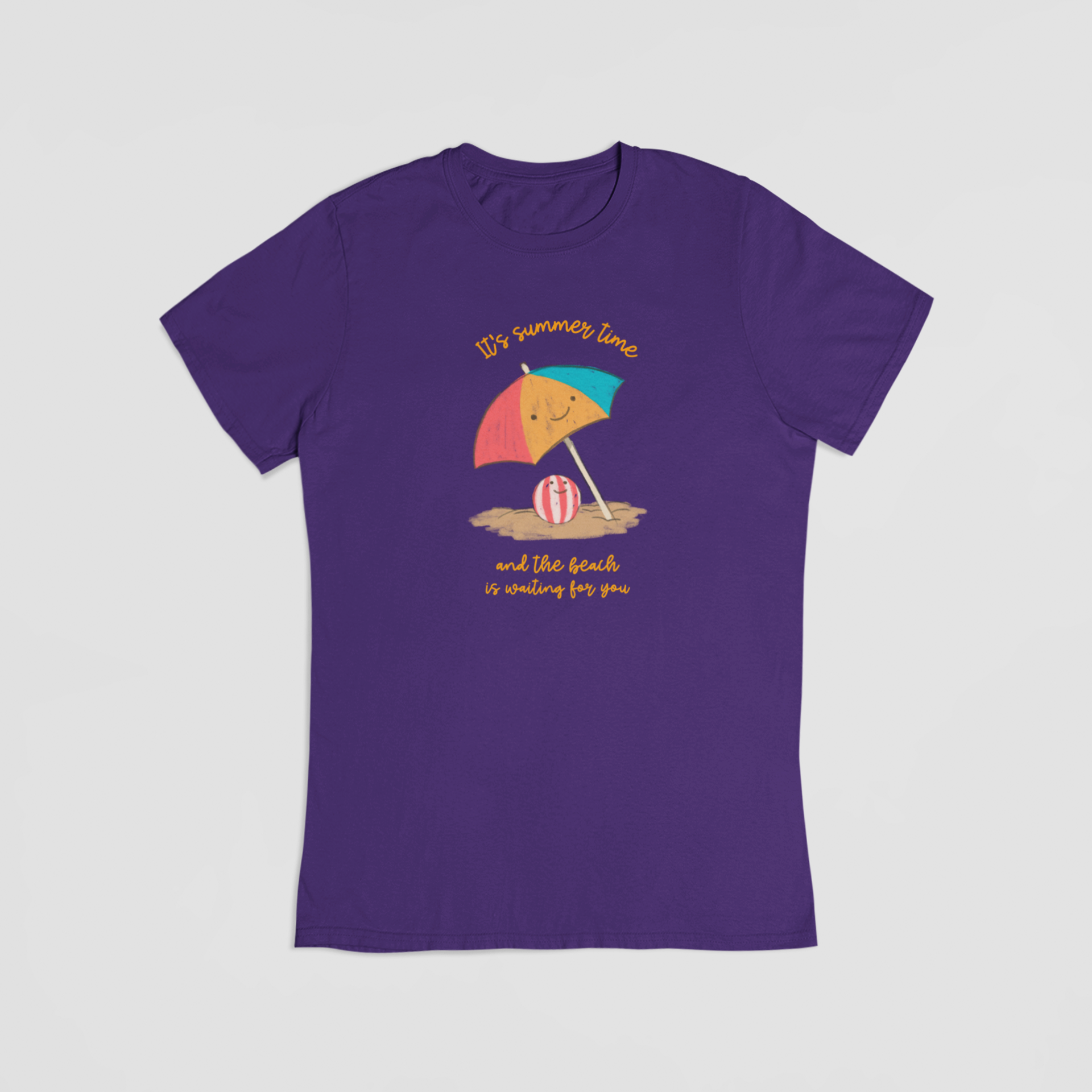 strand parasol lilla T-shirt