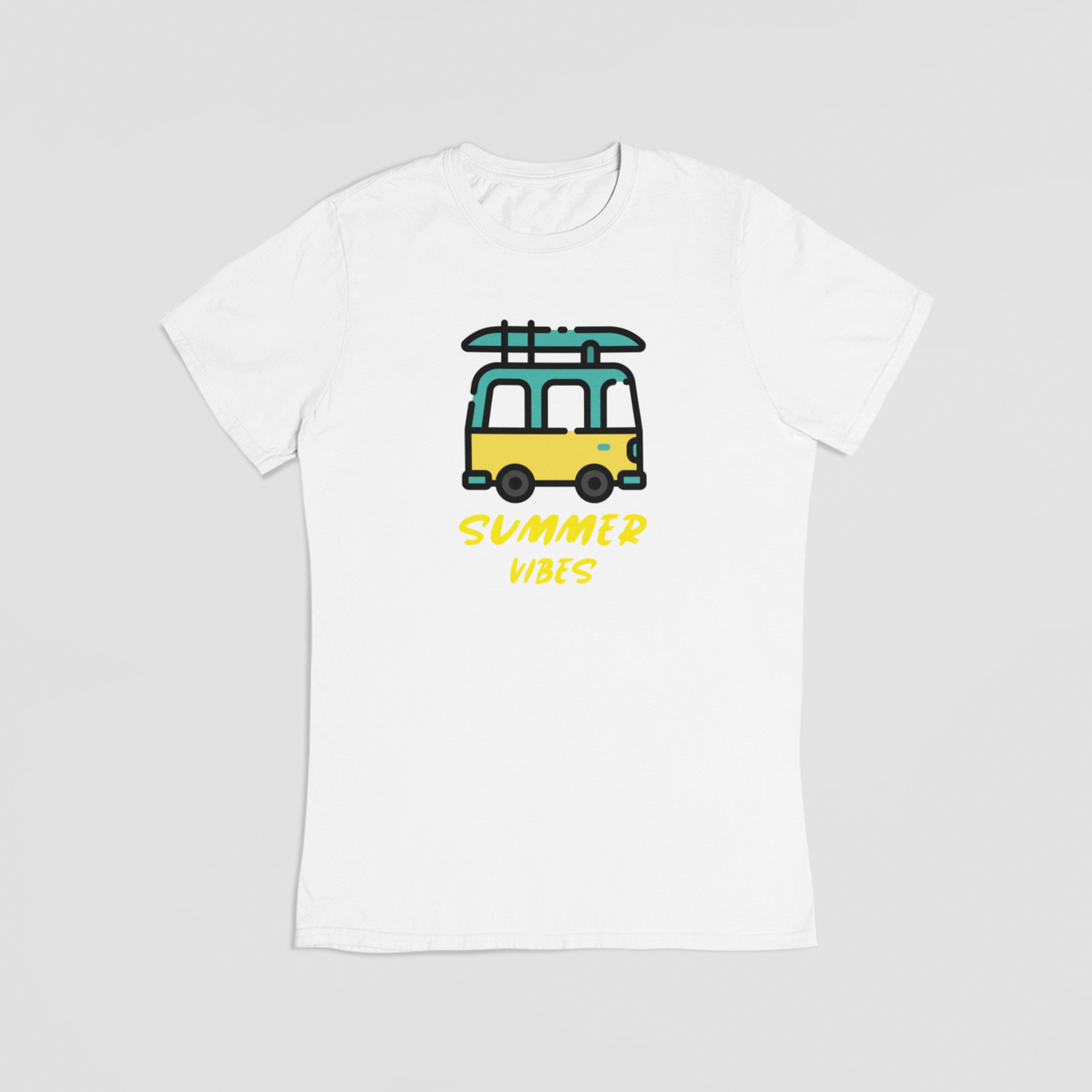 Summer vibes hvid T-shirt