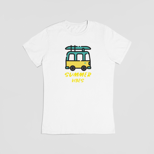 Summer vibes hvid T-shirt