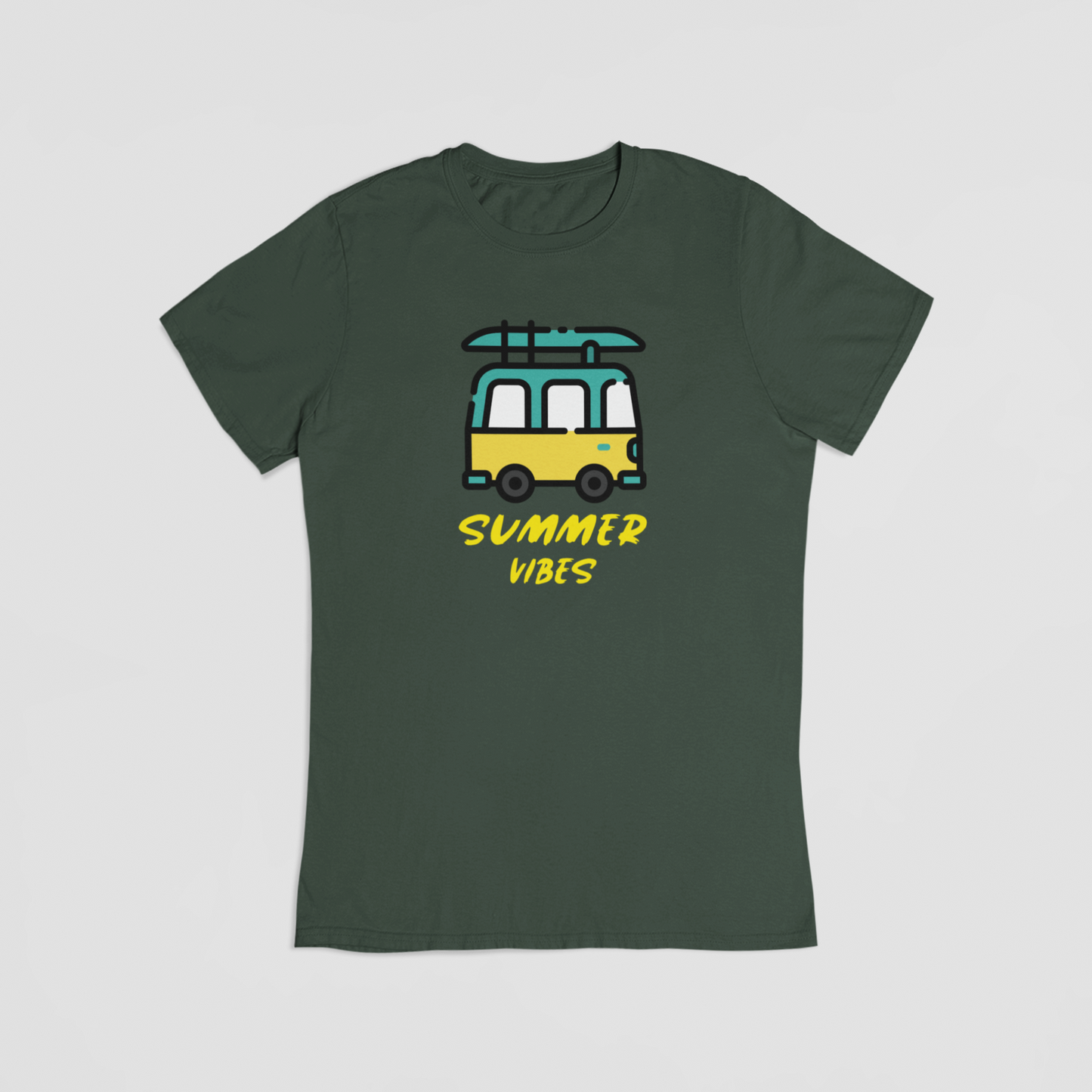 Summer vibes grøn T-shirt