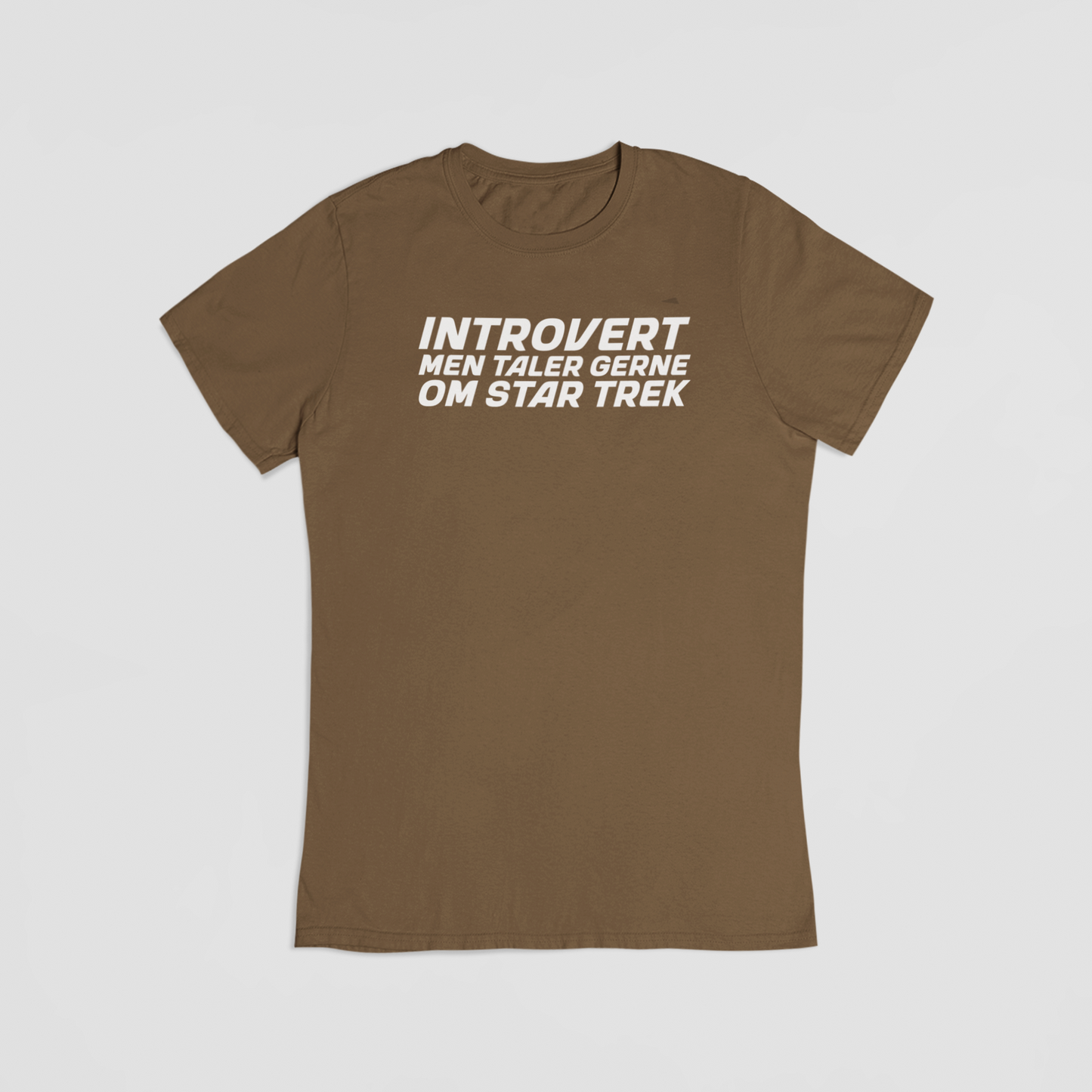 Introvert, men taler gerne om Star Trek brun T-shirt