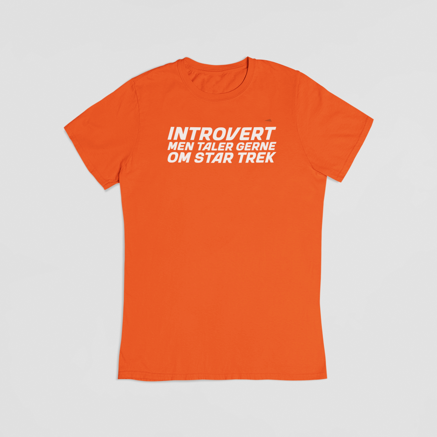 Introvert, men taler gerne om Star Trek orange T-shirt