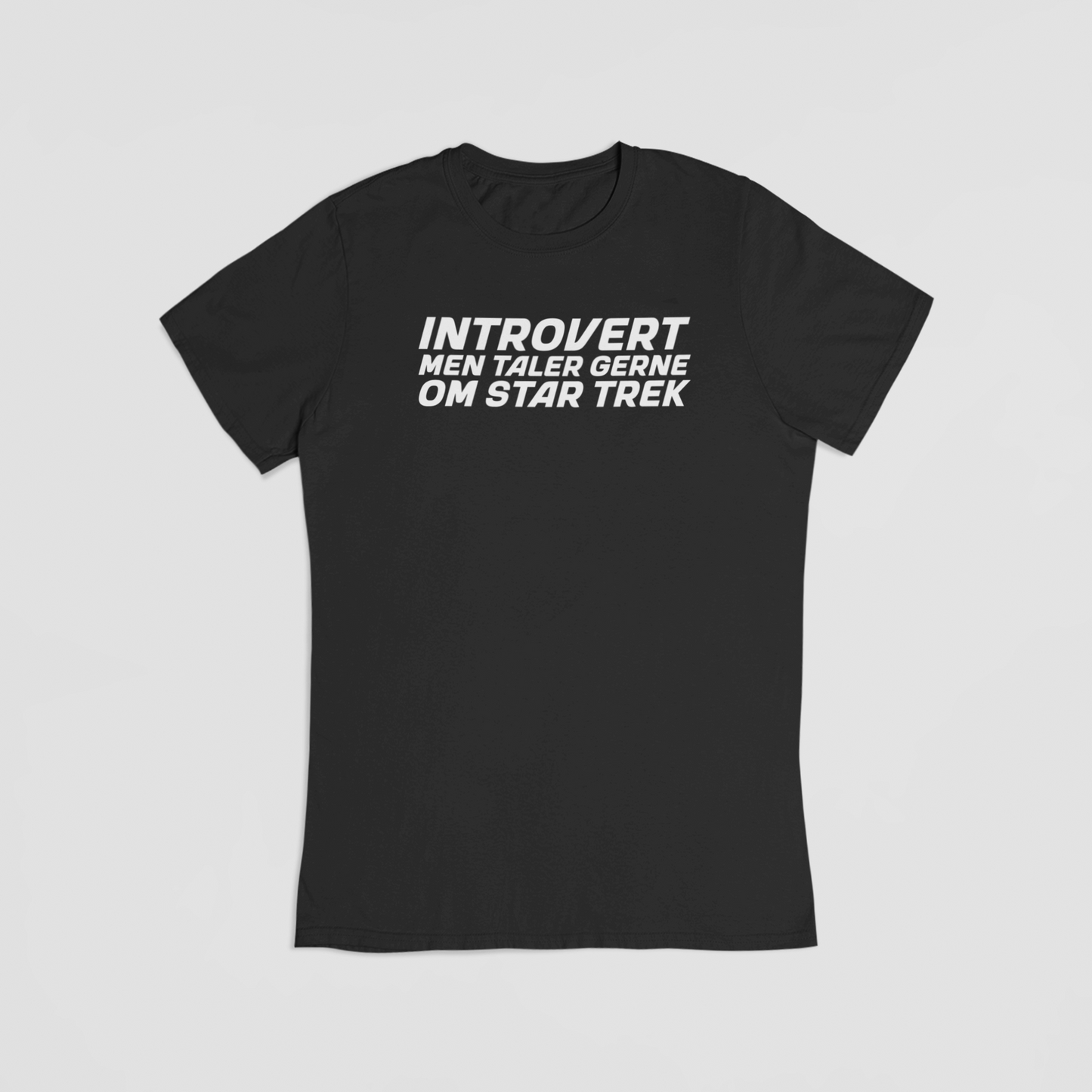 Introvert, men taler gerne om Star Trek sort T-shirt