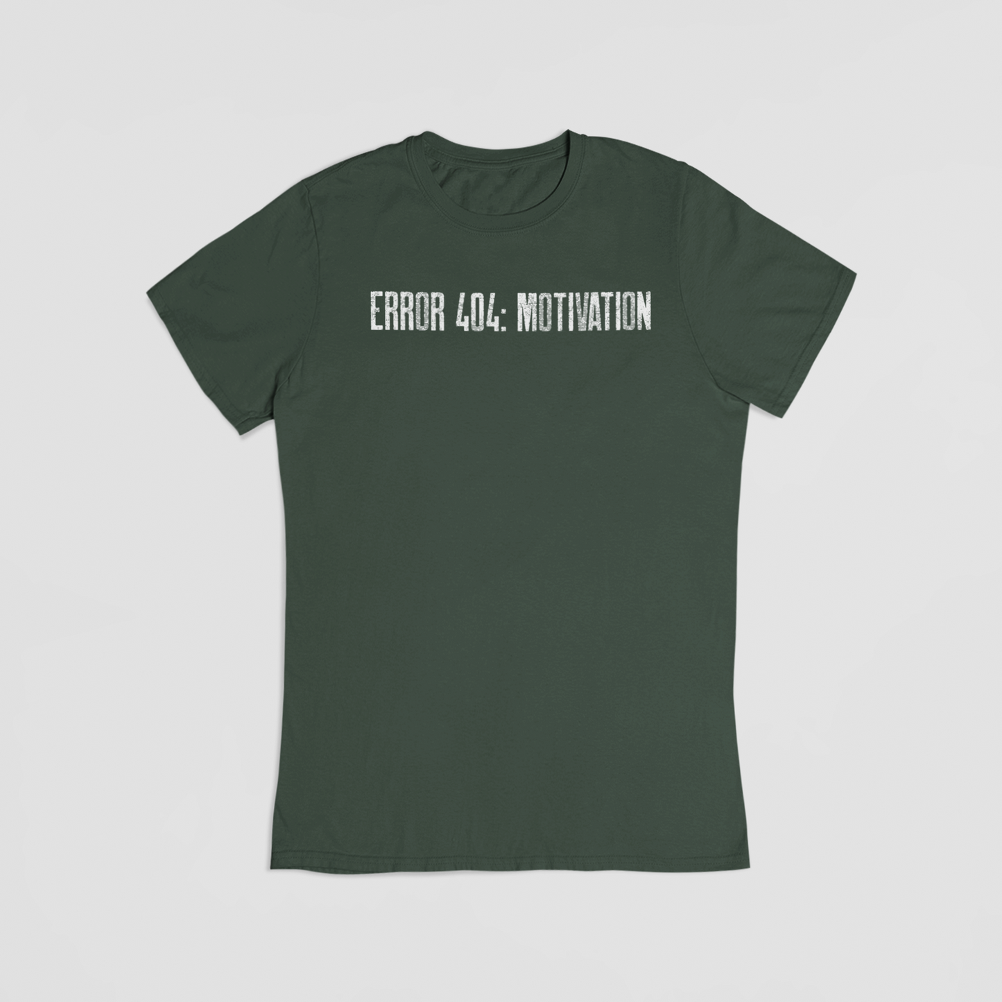 Error 404: motivation grøn T-shirt